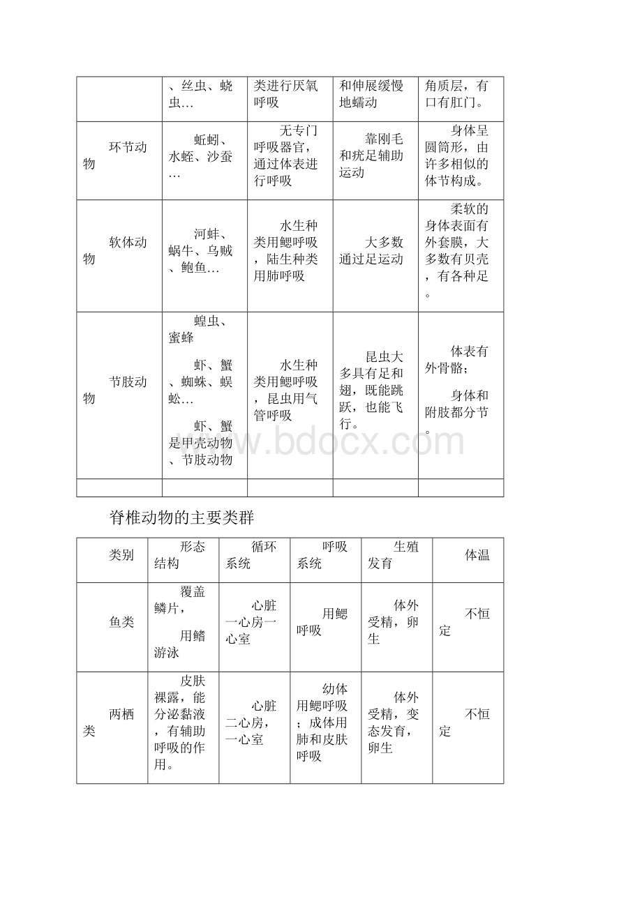 新人教版初中八年级生物上册知识点总结.docx_第2页