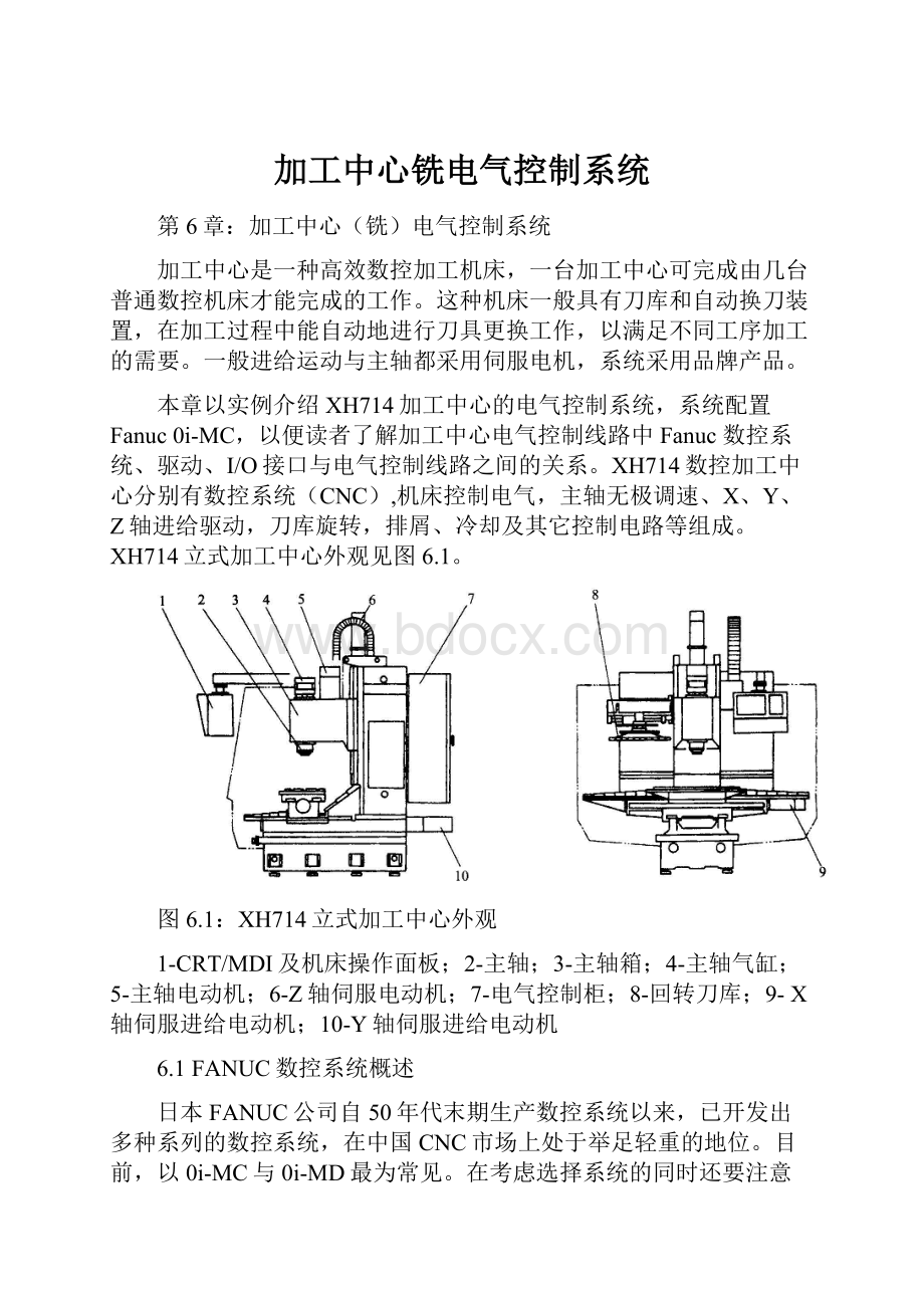 加工中心铣电气控制系统.docx