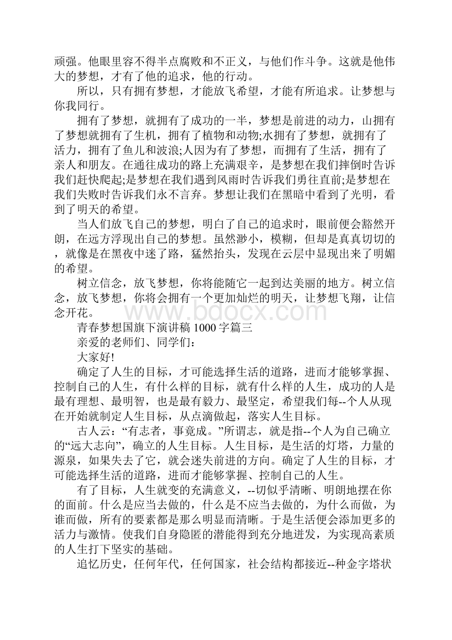 青春梦想国旗下演讲稿1000字范文.docx_第3页