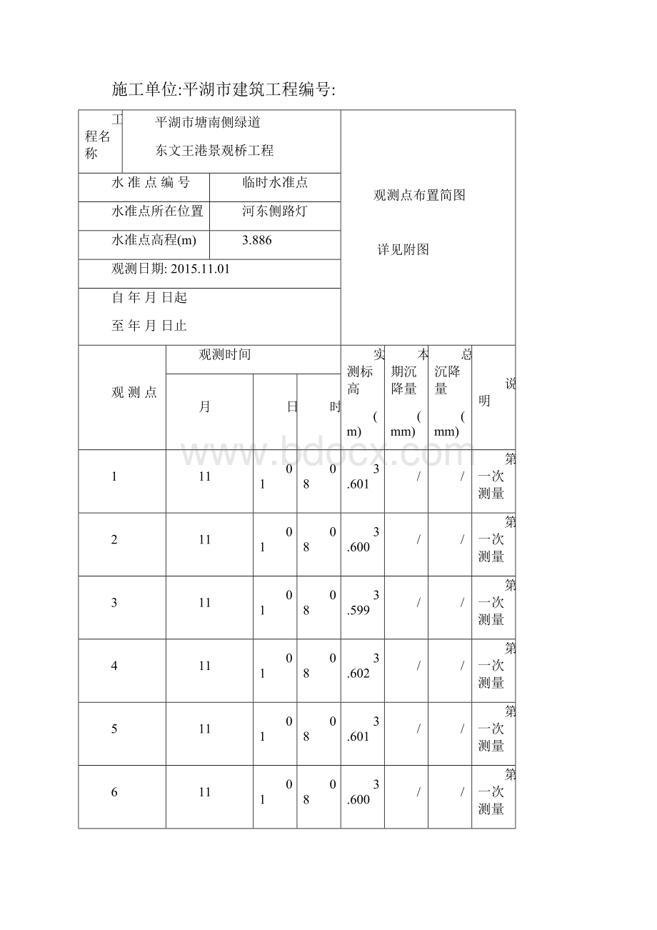 沉降观测记录盖梁.docx_第2页