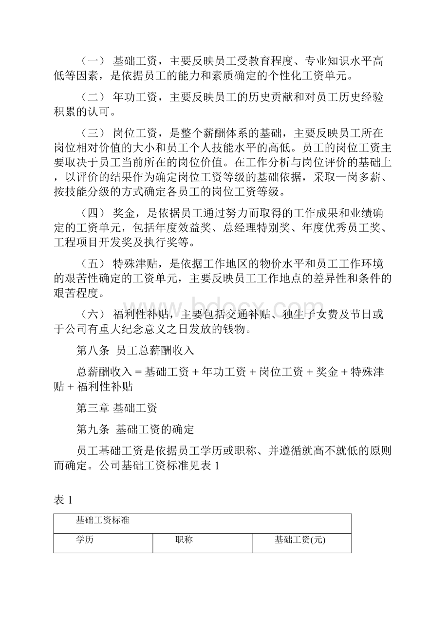 建筑行业薪酬福利管理办法.docx_第3页