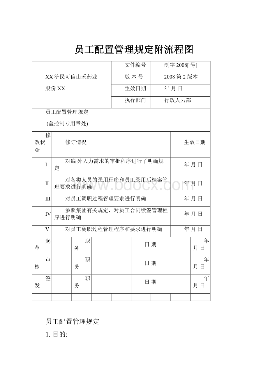 员工配置管理规定附流程图.docx