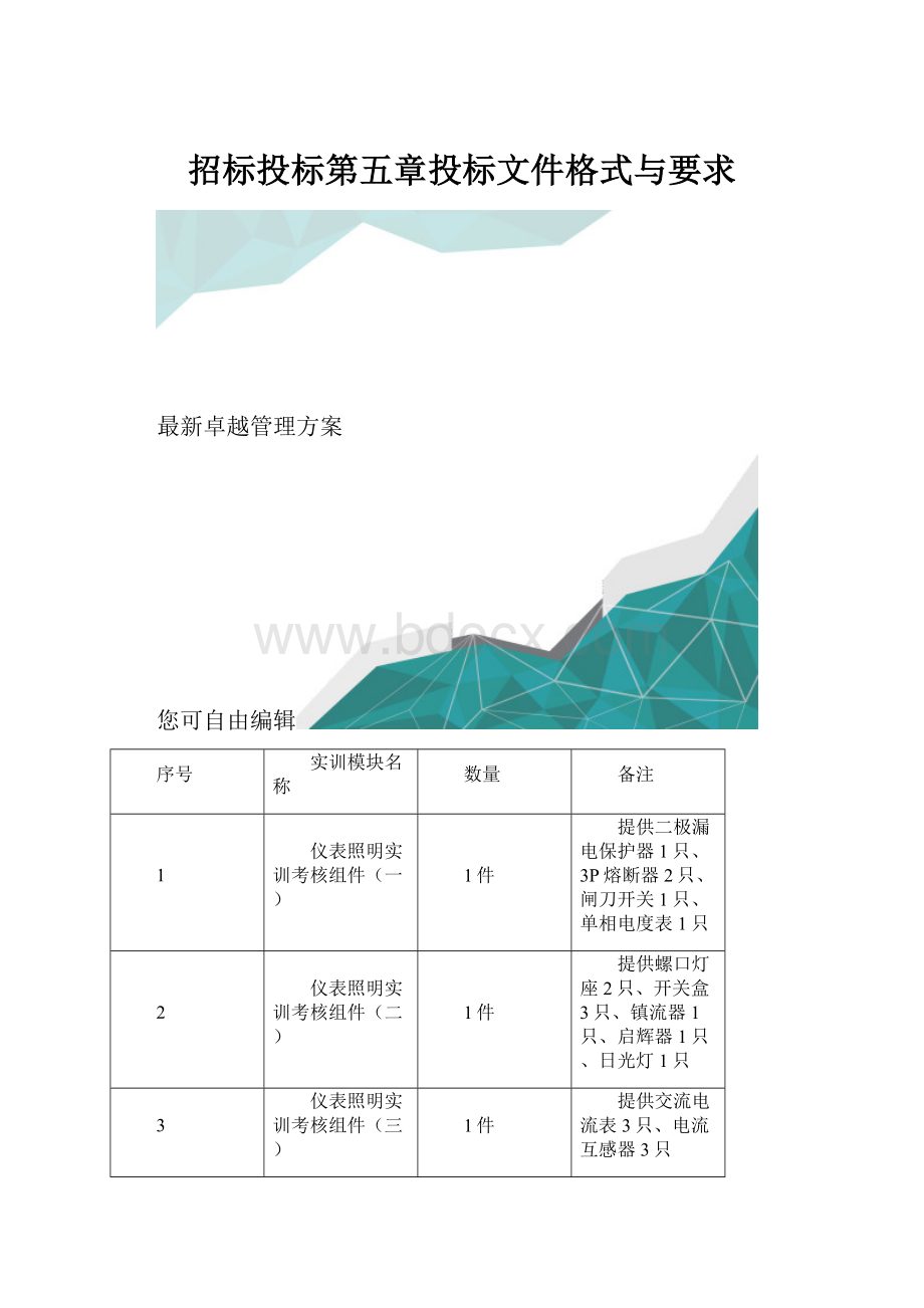 招标投标第五章投标文件格式与要求.docx