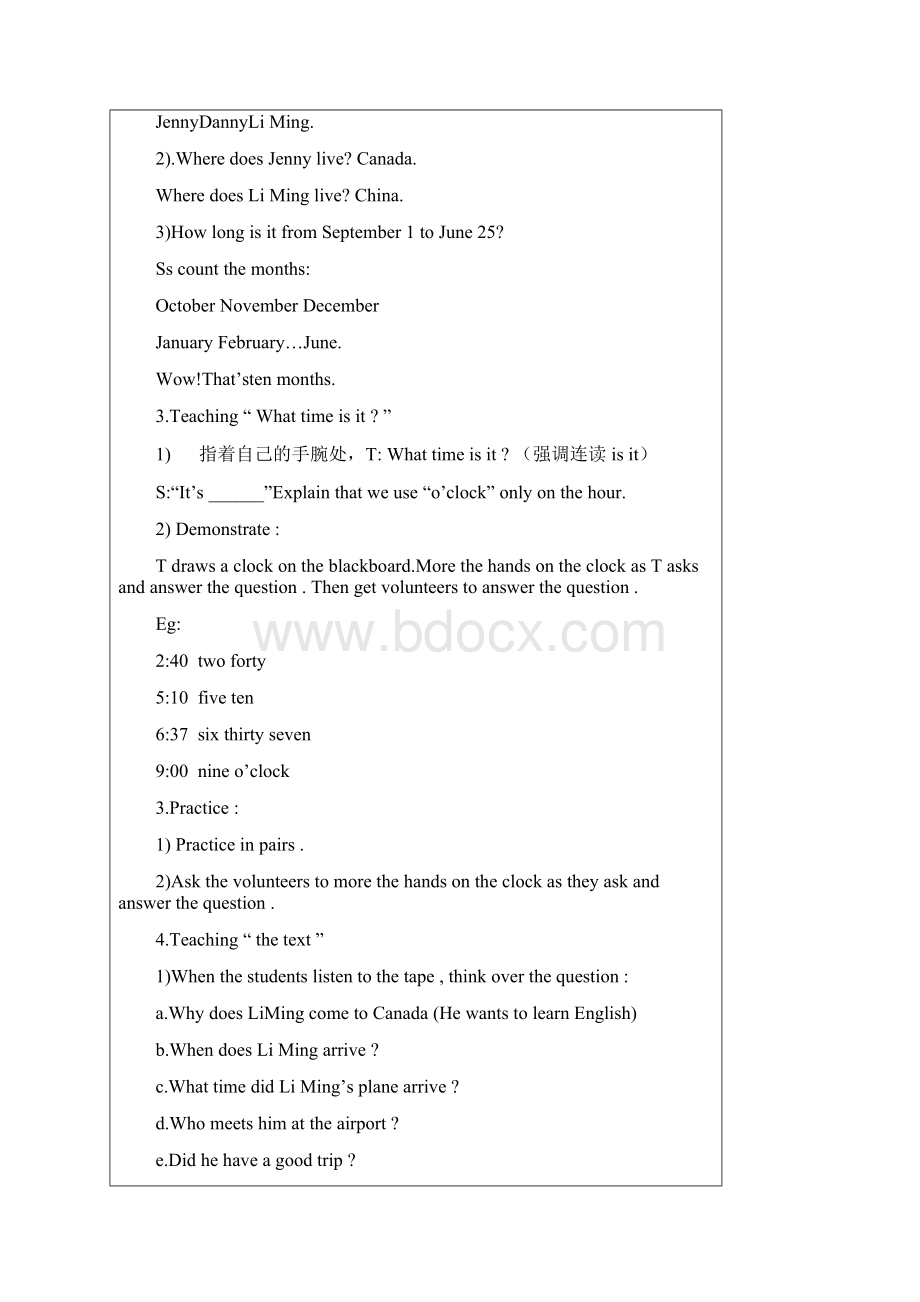 新版冀教版六年级英语上册全册电子备课教案可直接打印.docx_第2页