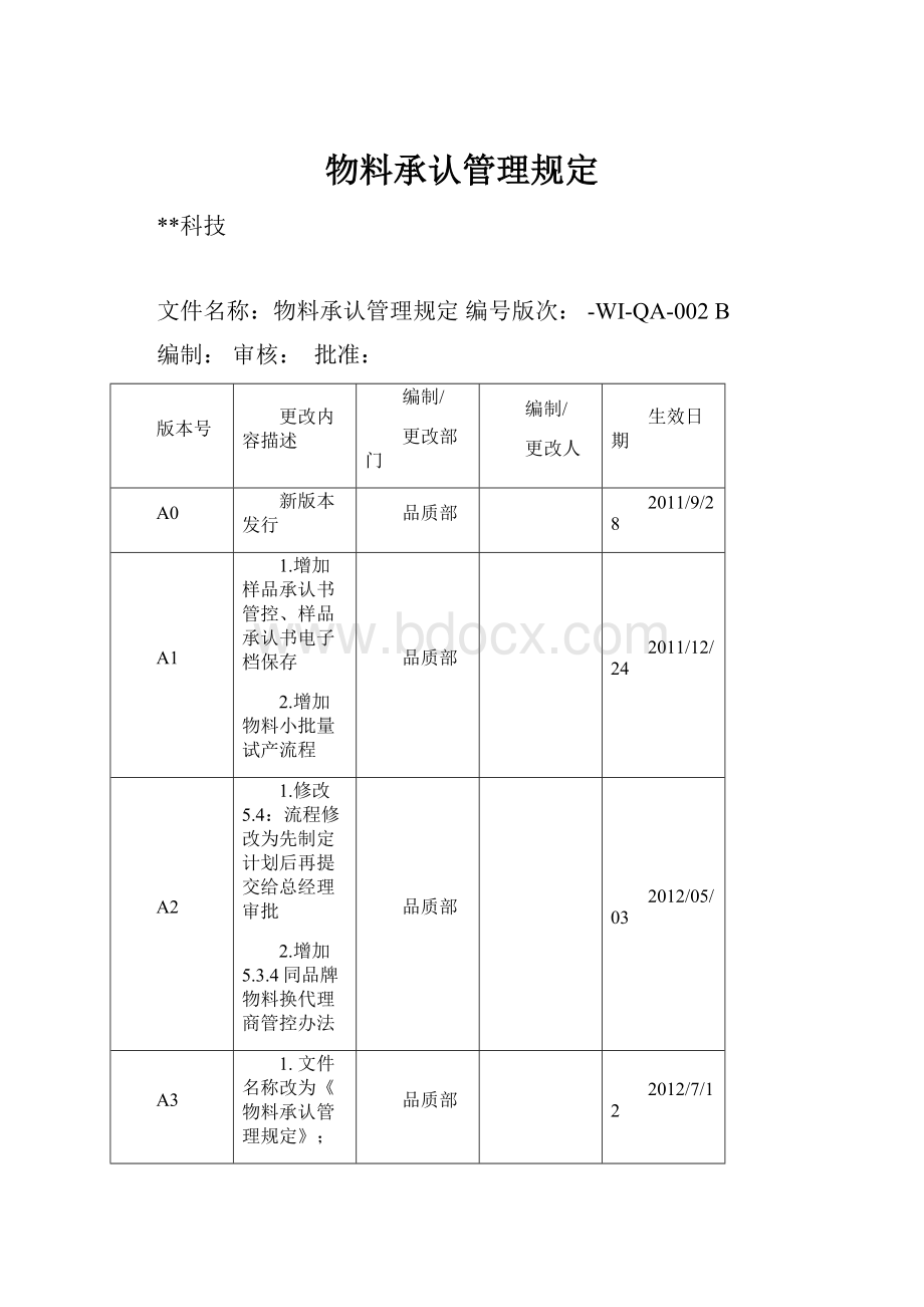 物料承认管理规定.docx