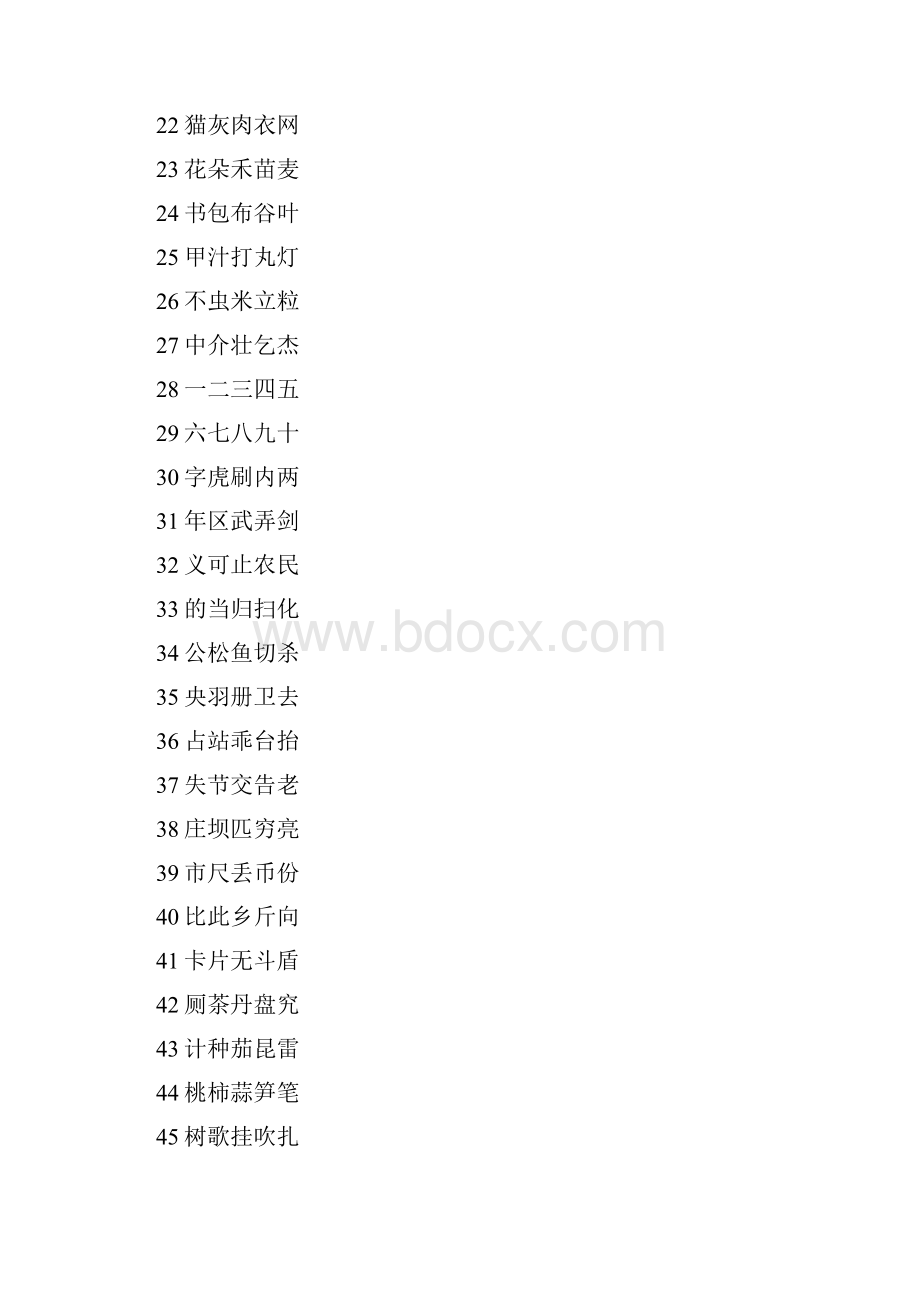 麦田识字字表1000字精心排版打印版演示文档doc.docx_第2页