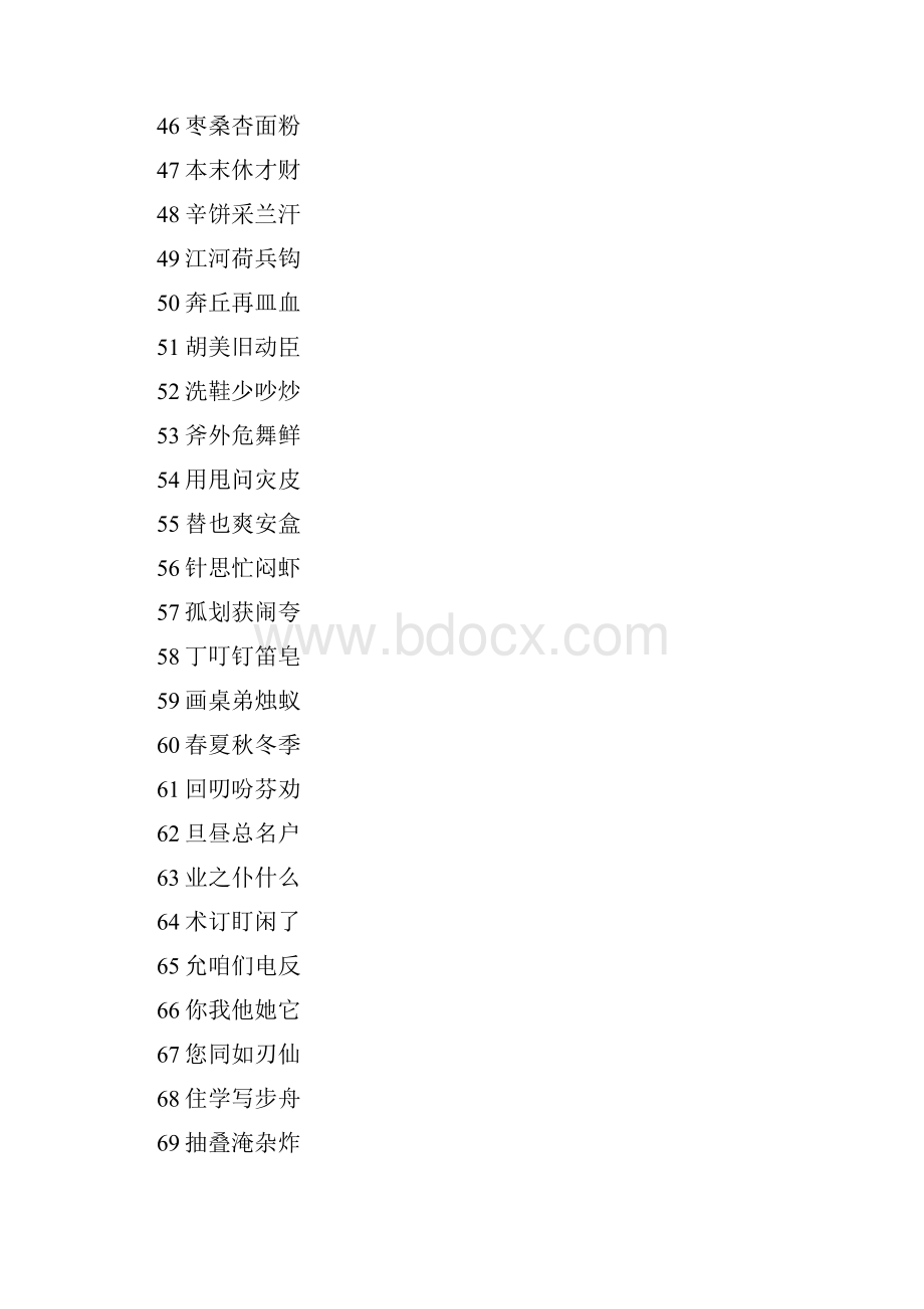 麦田识字字表1000字精心排版打印版演示文档doc.docx_第3页