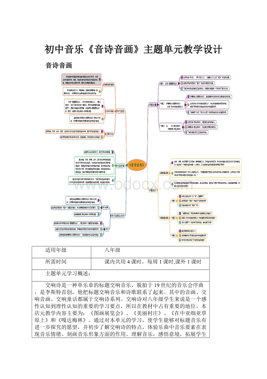 初中音乐《音诗音画》主题单元教学设计.docx