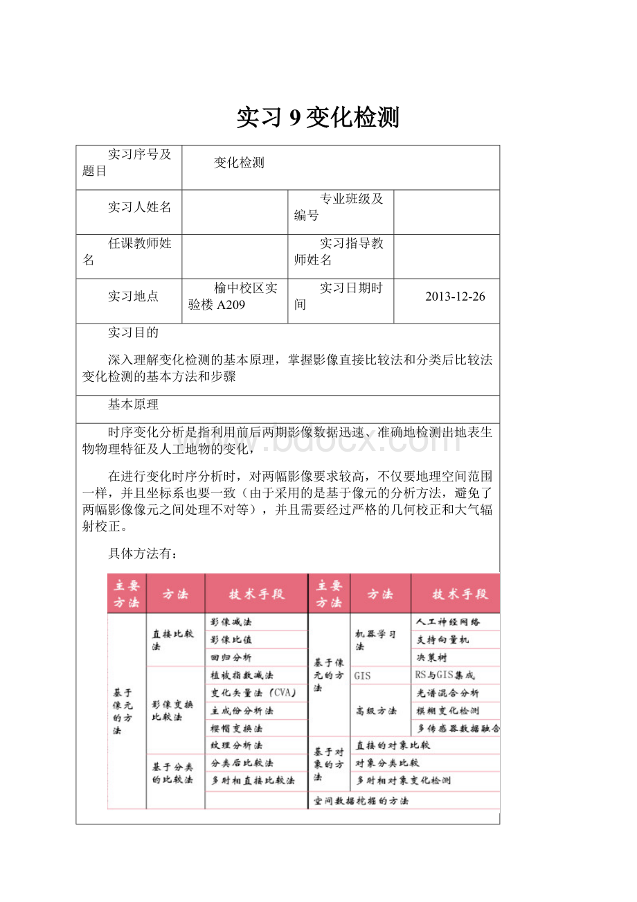 实习9变化检测.docx