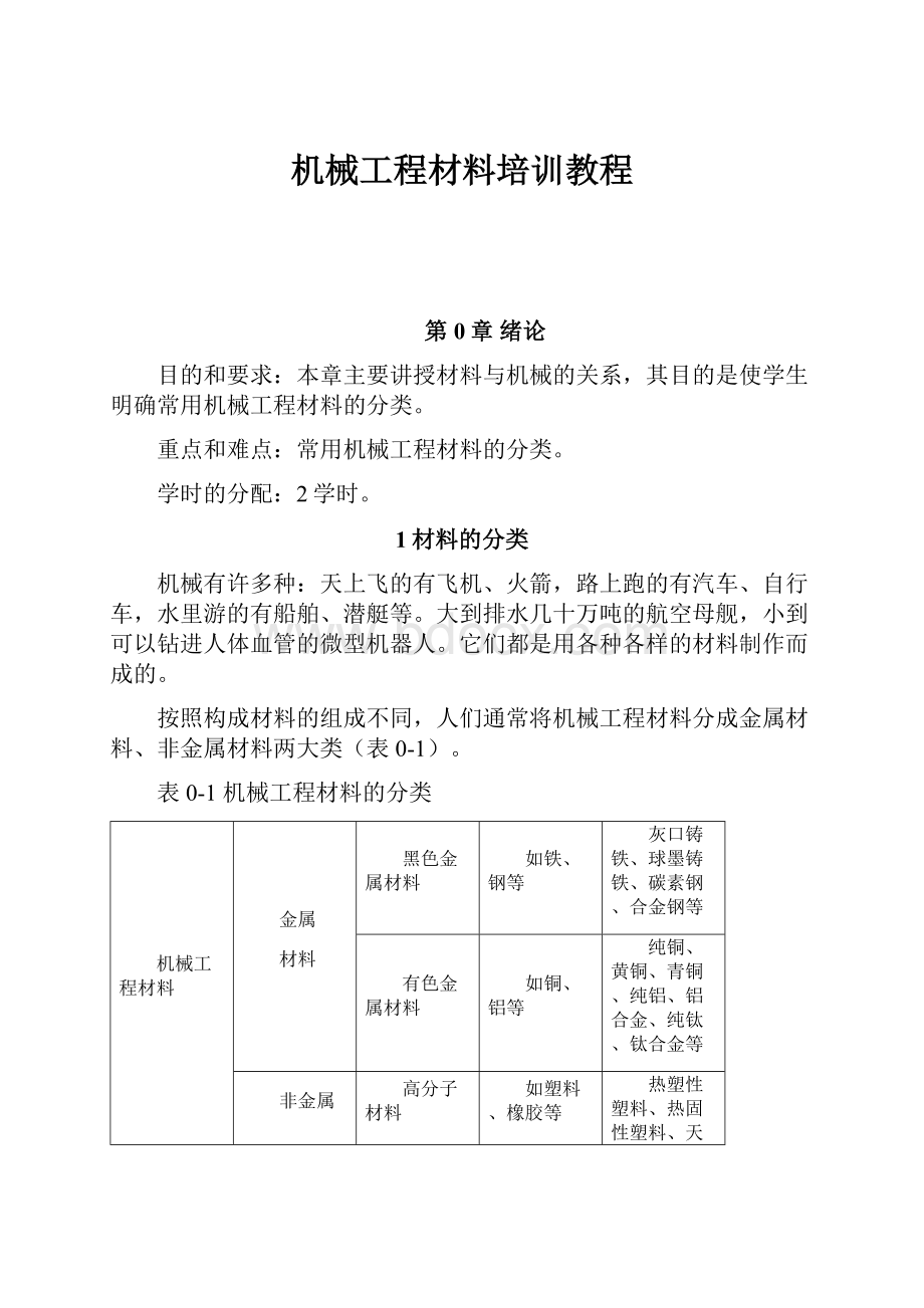 机械工程材料培训教程.docx