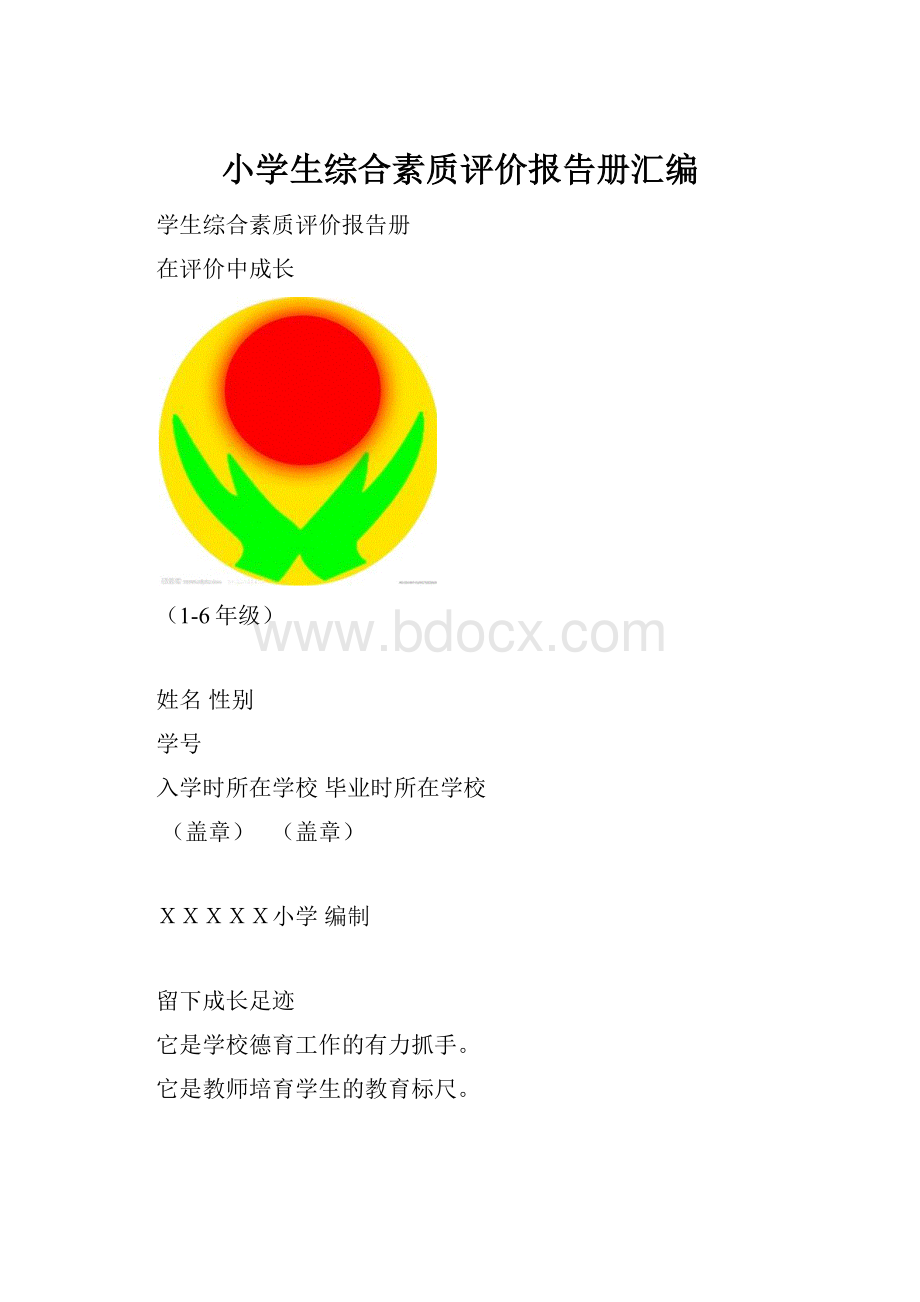 小学生综合素质评价报告册汇编.docx