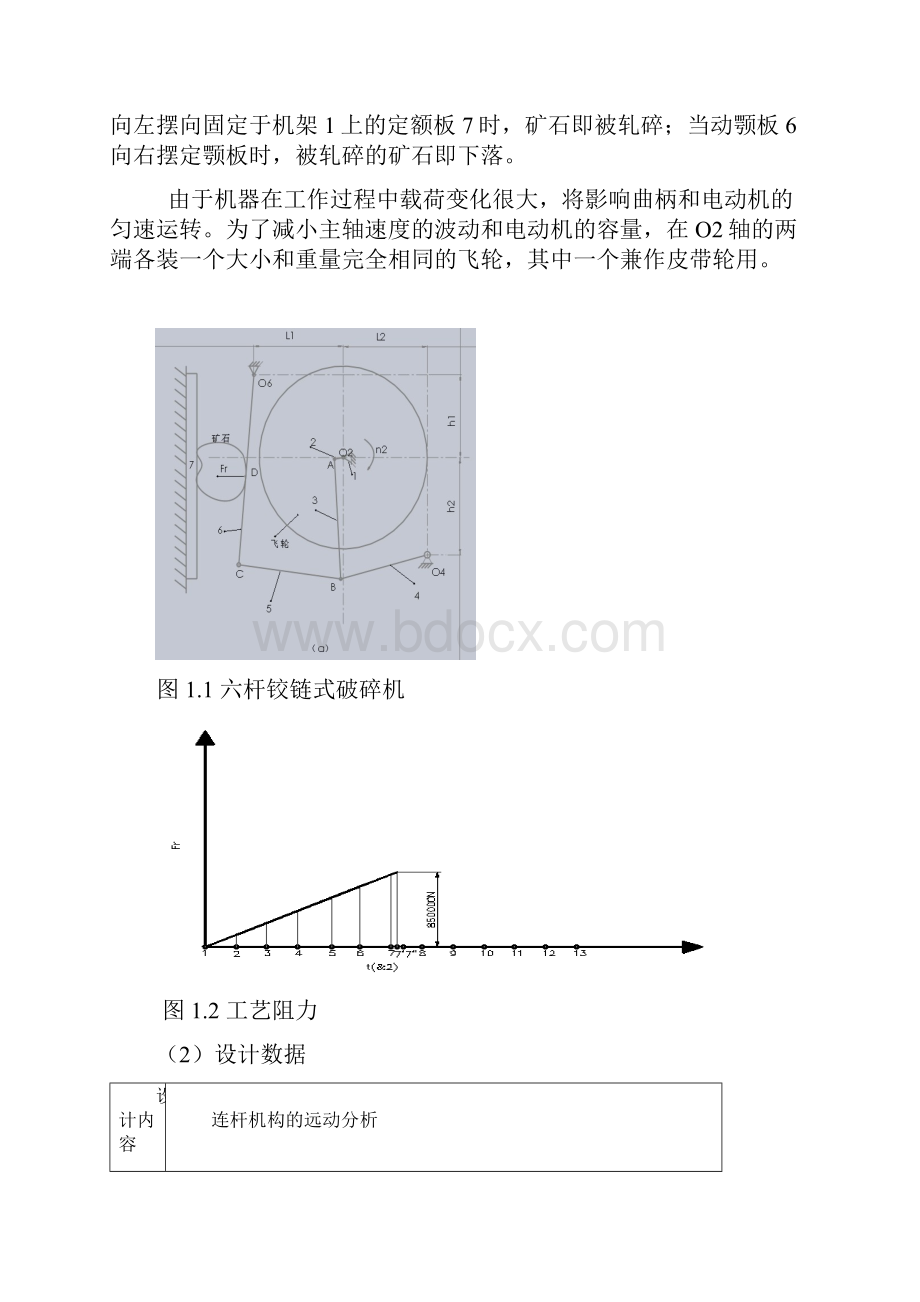 机械原理课程设计颚式破碎机.docx_第2页