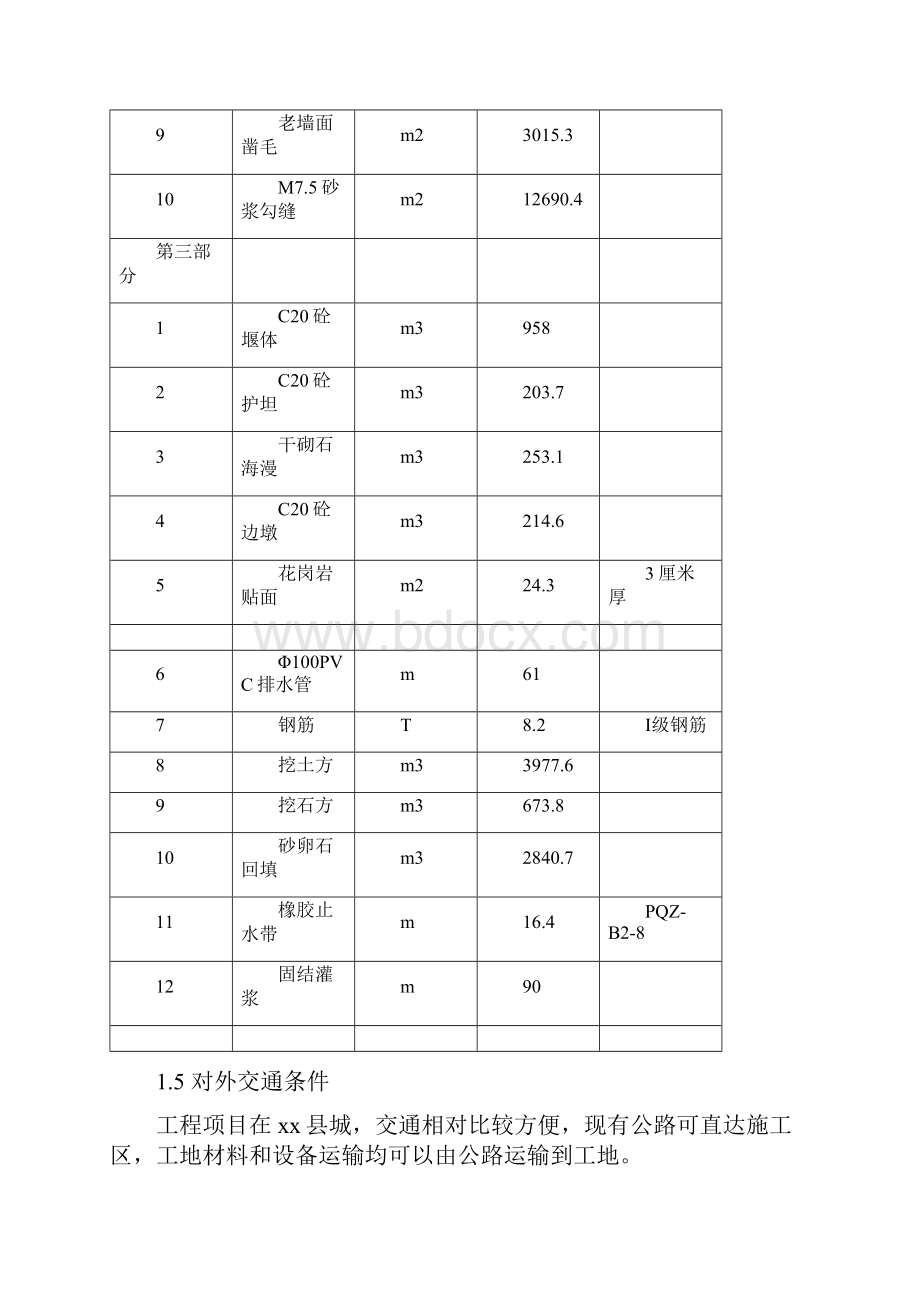 XX河防洪堤与拦河坝施工组织设计方案.docx_第3页