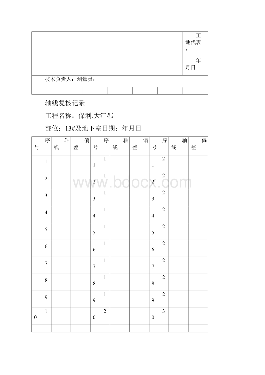 放线测量记录表格图表格.docx_第2页