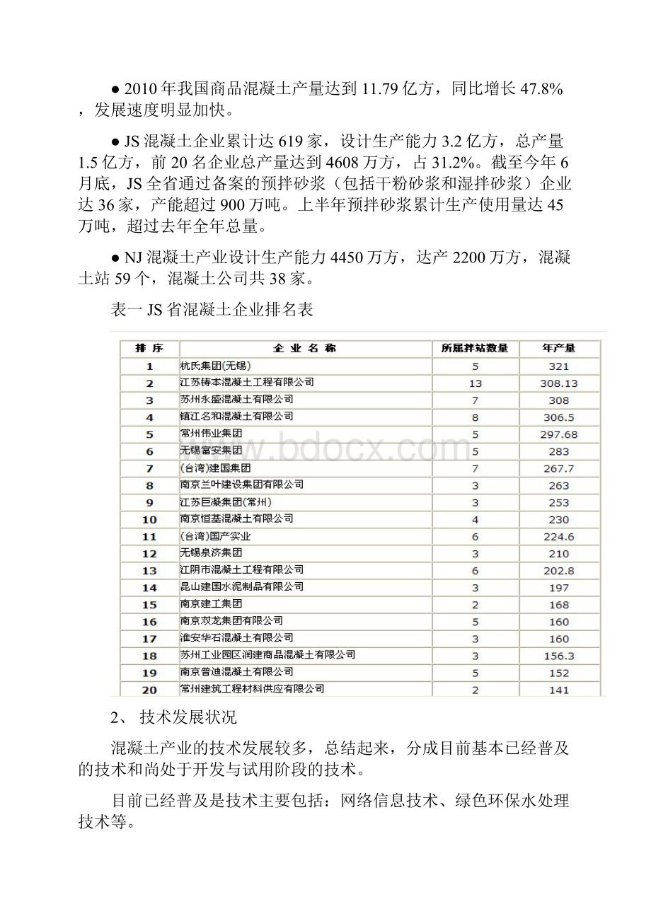 JG集团混凝土产业五年战略规划项目商业计划书.docx_第2页