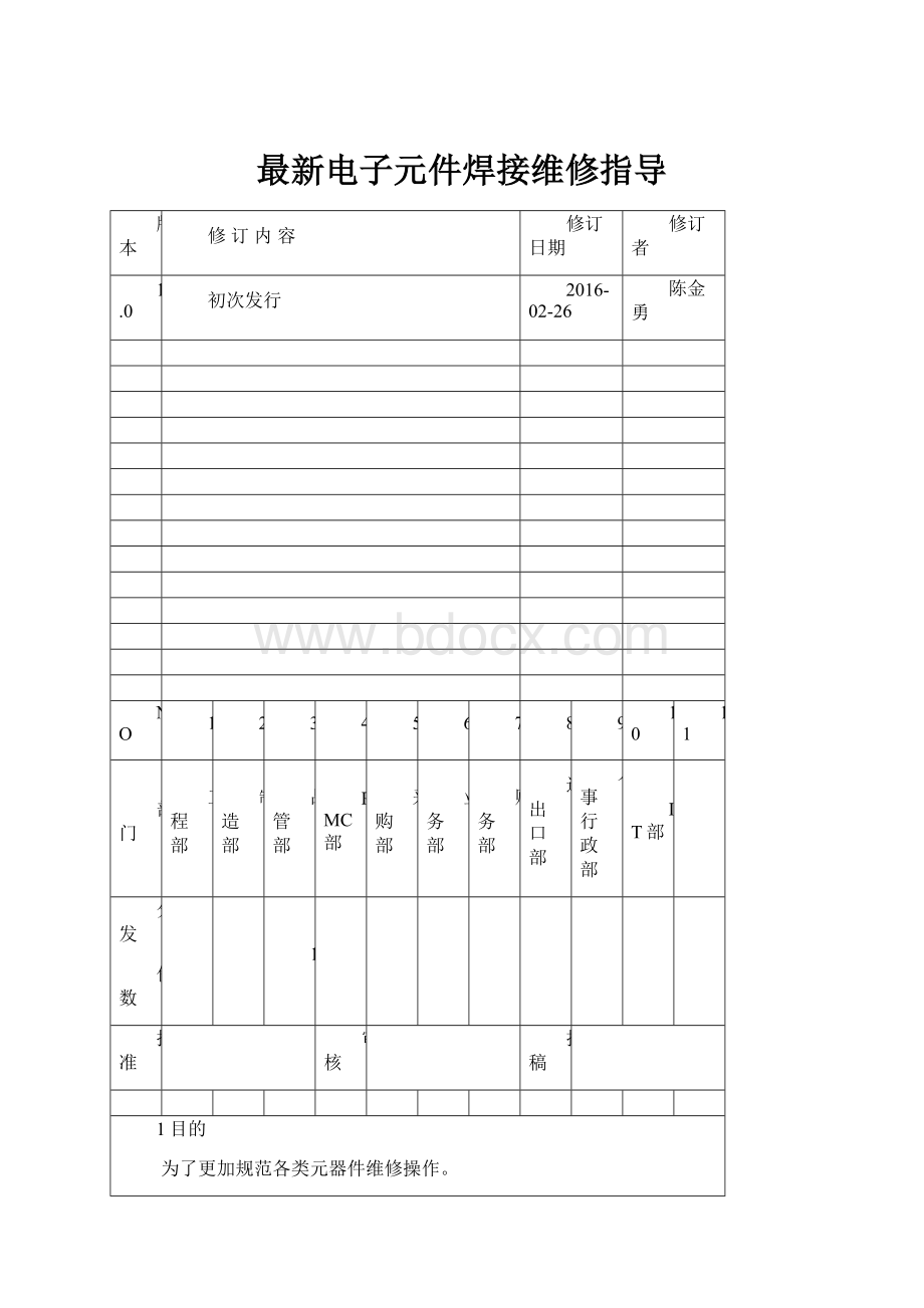 最新电子元件焊接维修指导.docx