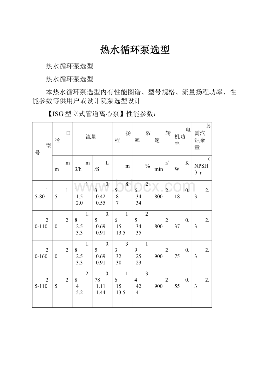 热水循环泵选型.docx_第1页