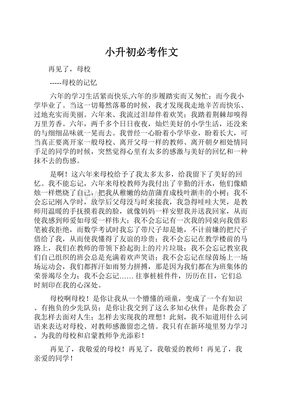 小升初必考作文.docx_第1页