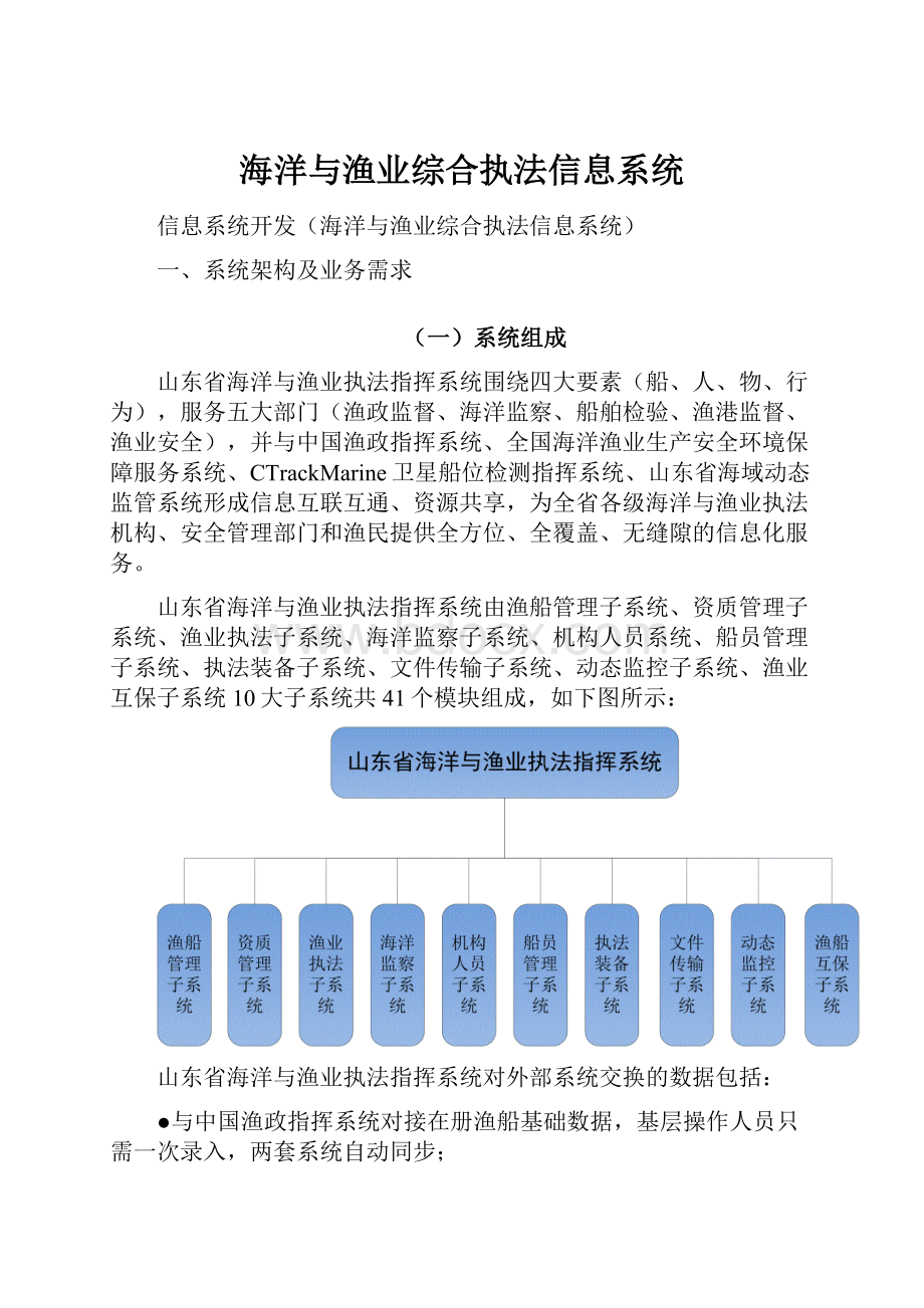 海洋与渔业综合执法信息系统.docx