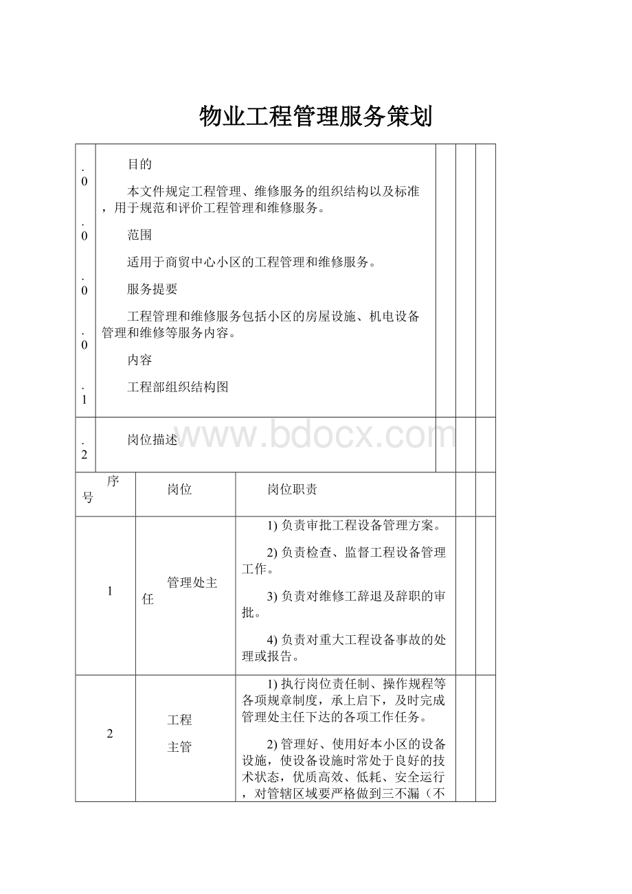 物业工程管理服务策划.docx