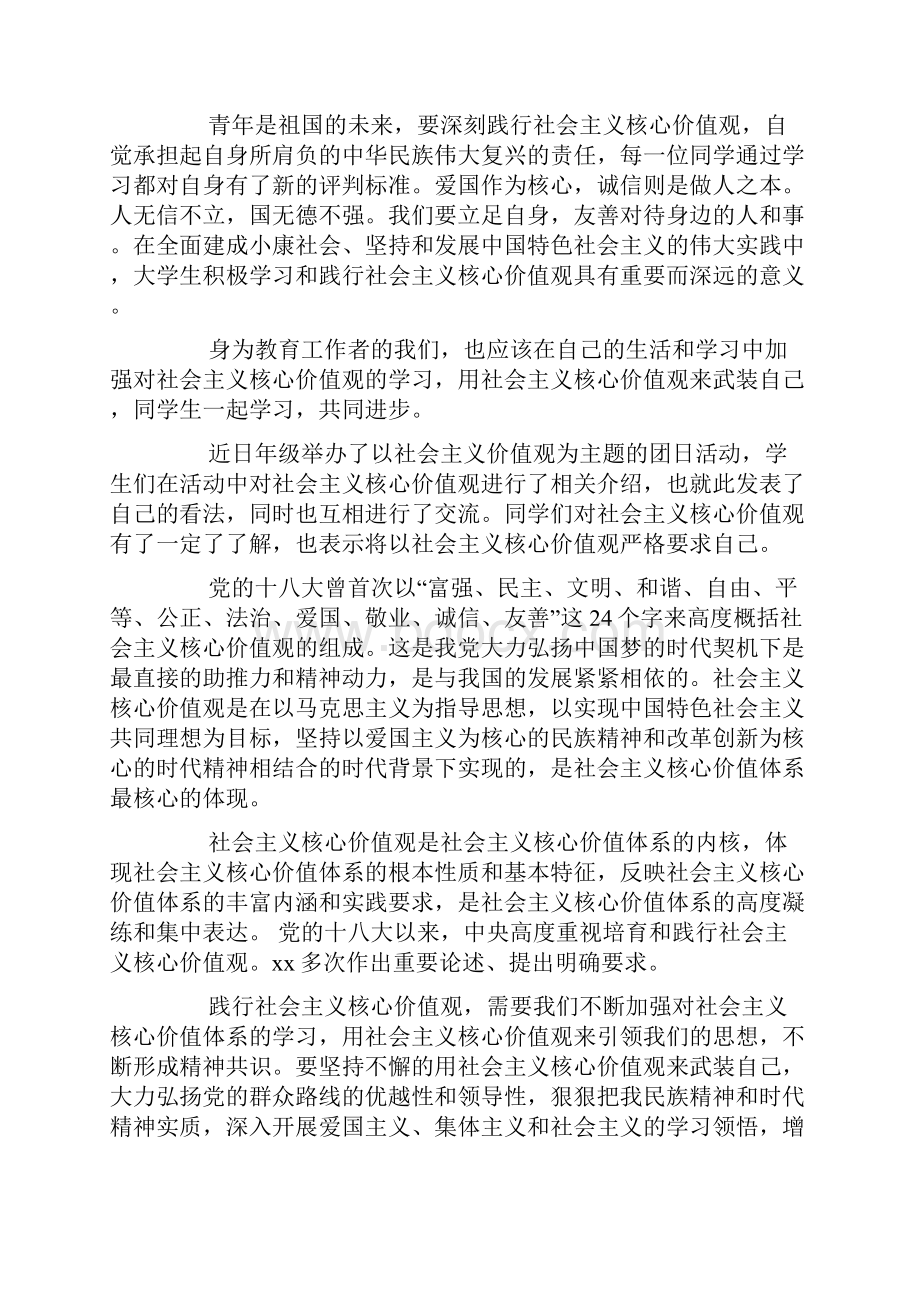 大学生践行社会主义核心价值观团日活动总结doc.docx_第2页