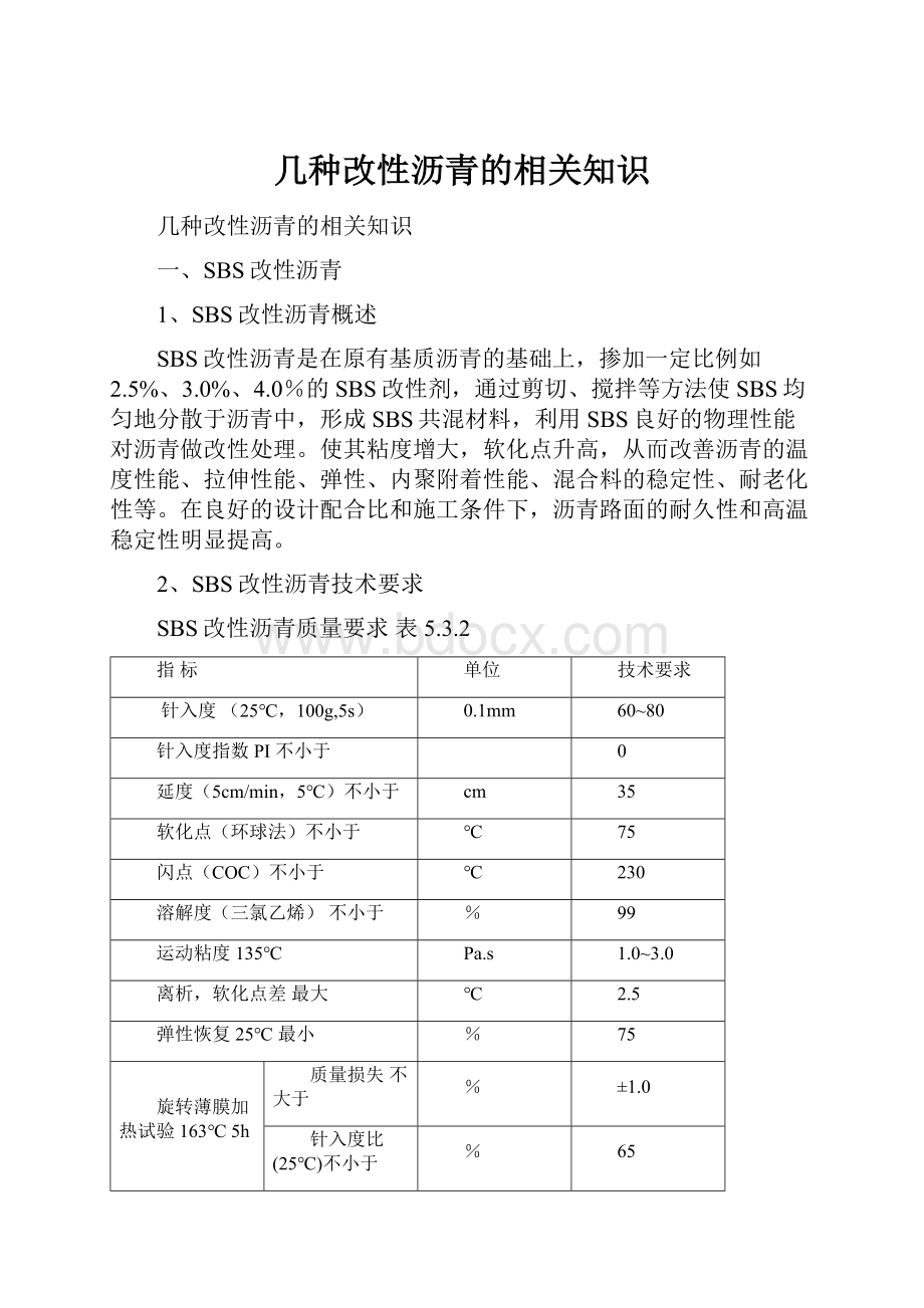 几种改性沥青的相关知识.docx