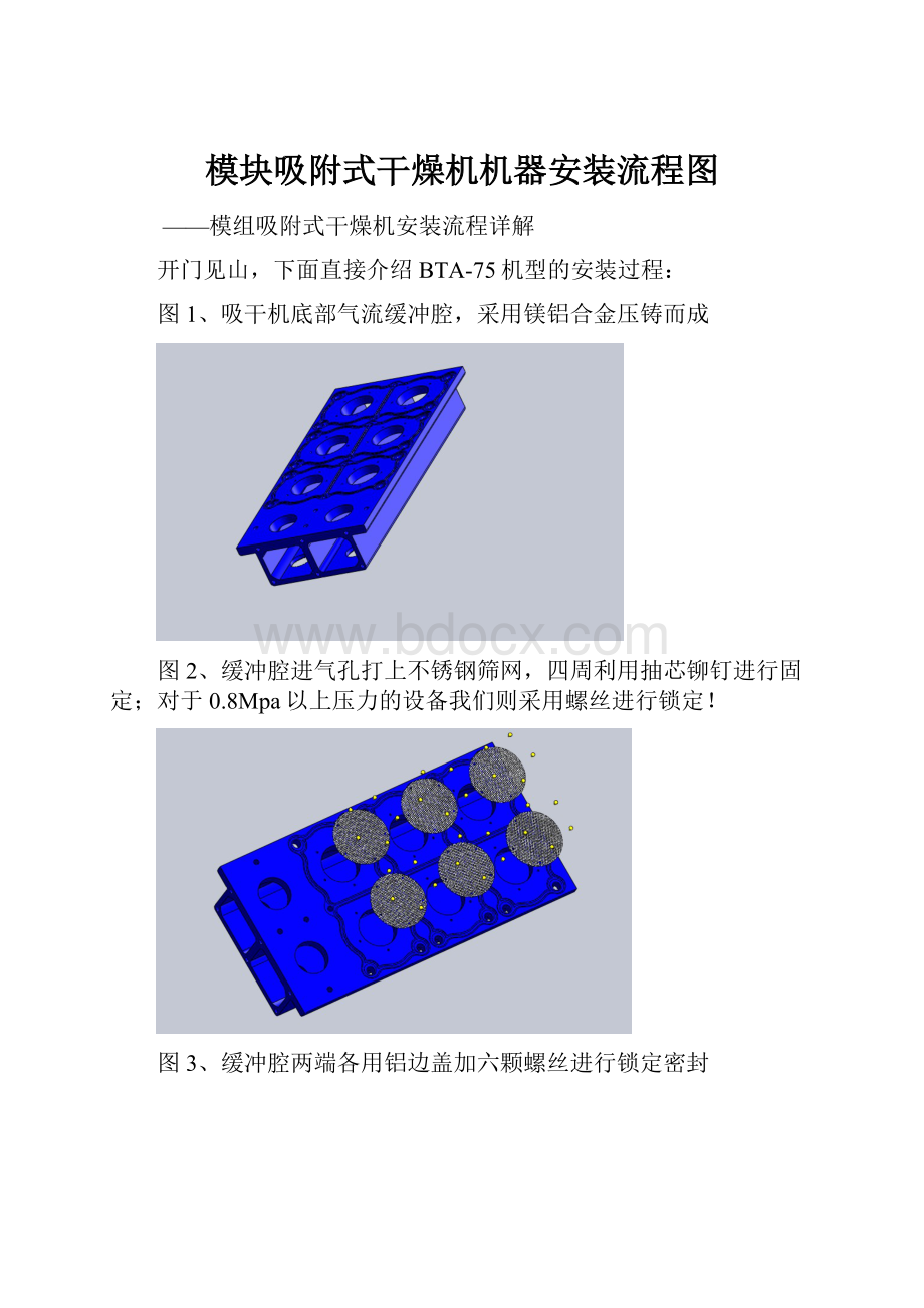 模块吸附式干燥机机器安装流程图.docx