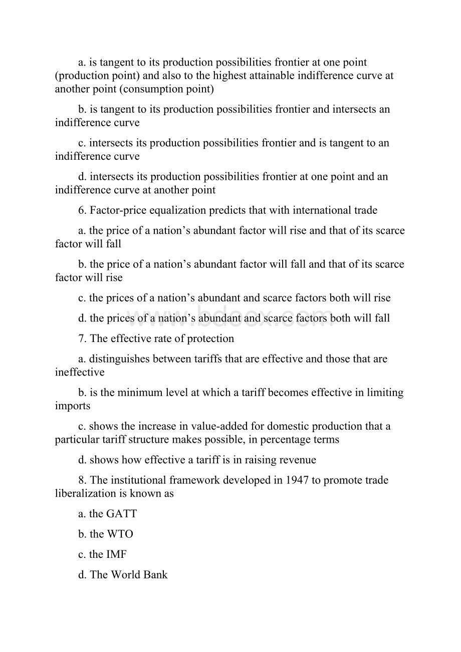 国际经济学模拟试题英文含答案.docx_第3页