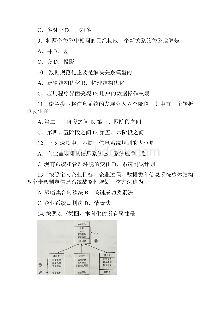 管理系统中计算机应用试题和答案.docx_第3页