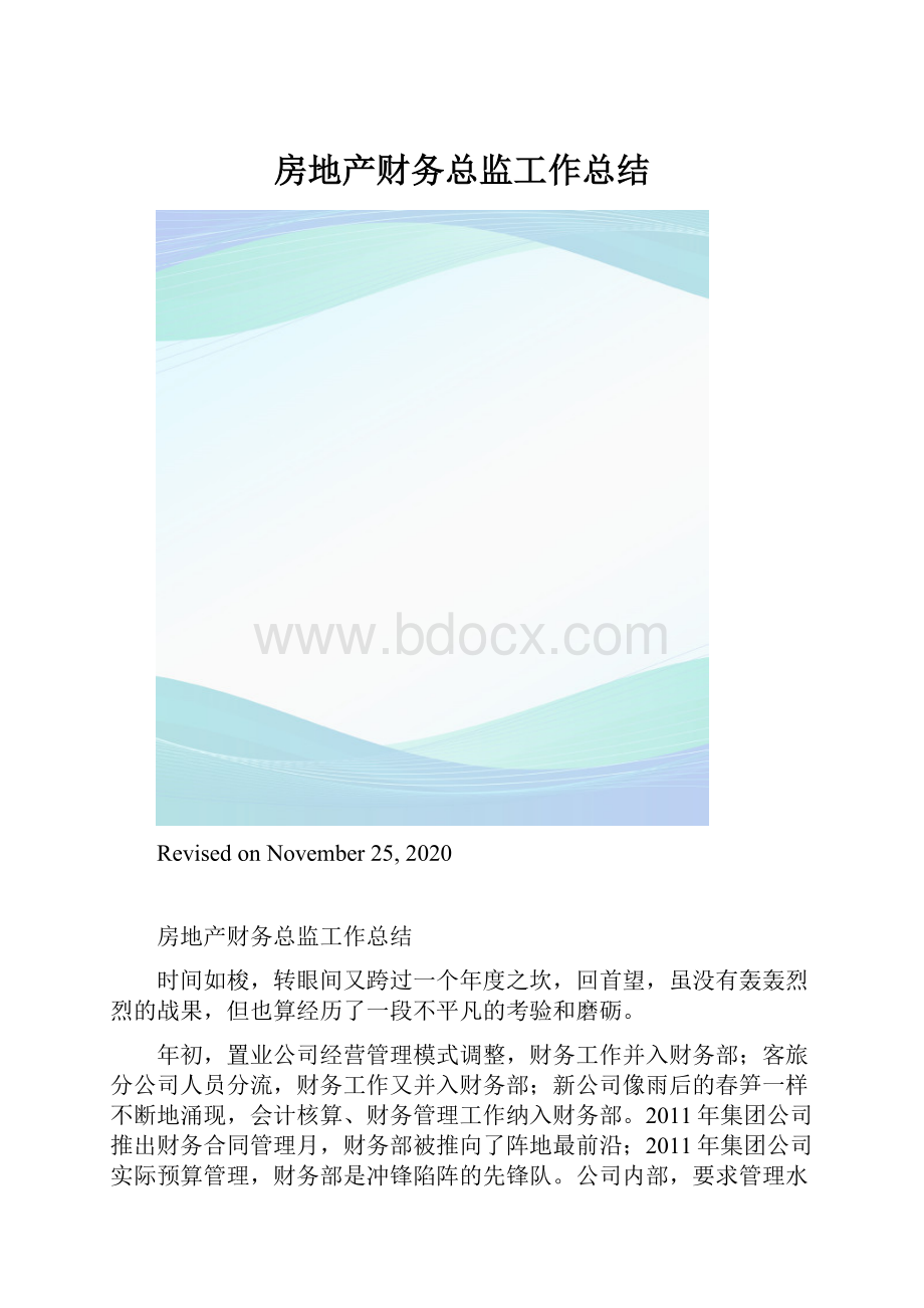 房地产财务总监工作总结.docx