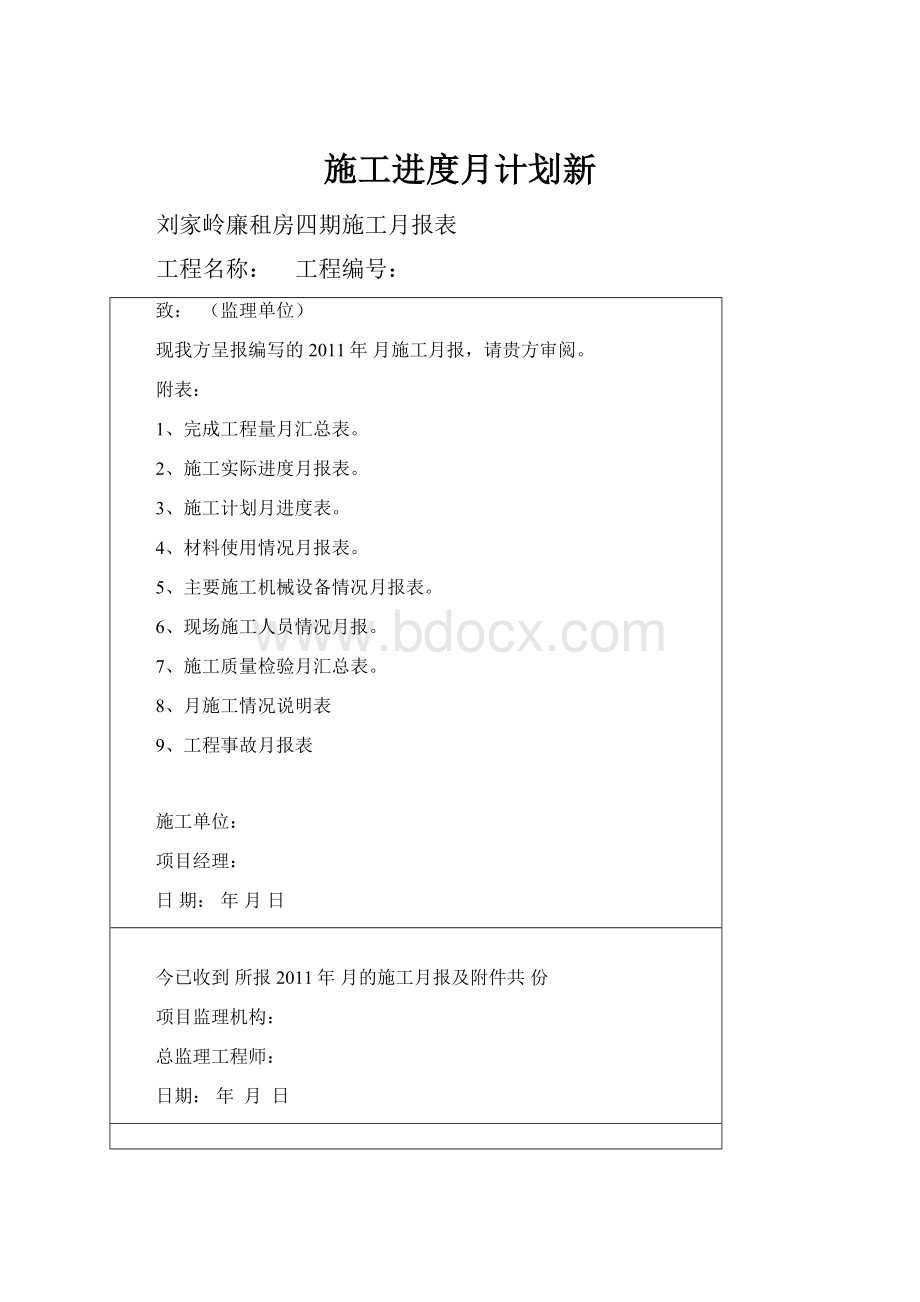 施工进度月计划新.docx