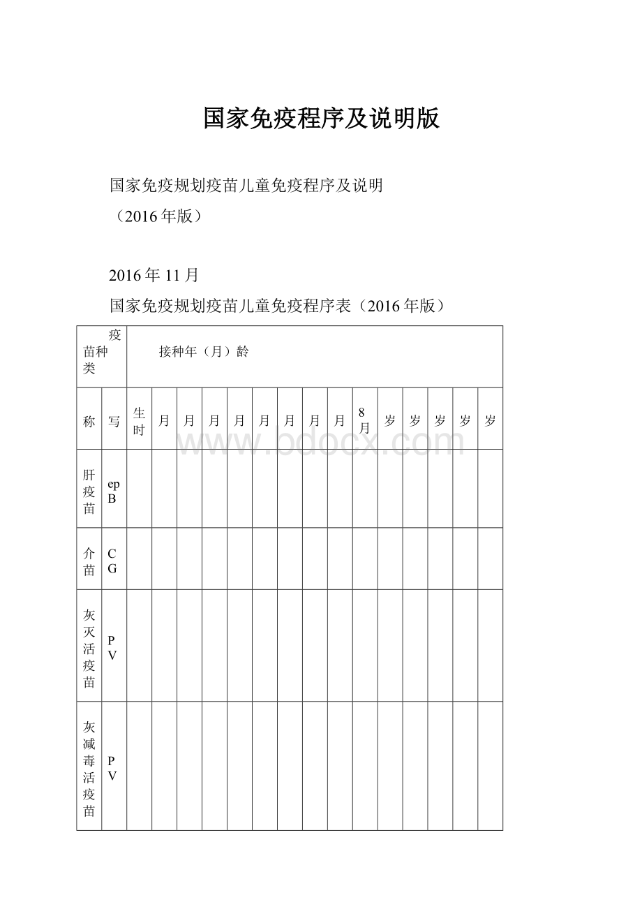 国家免疫程序及说明版.docx