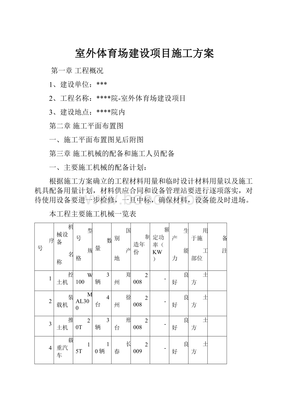 室外体育场建设项目施工方案.docx