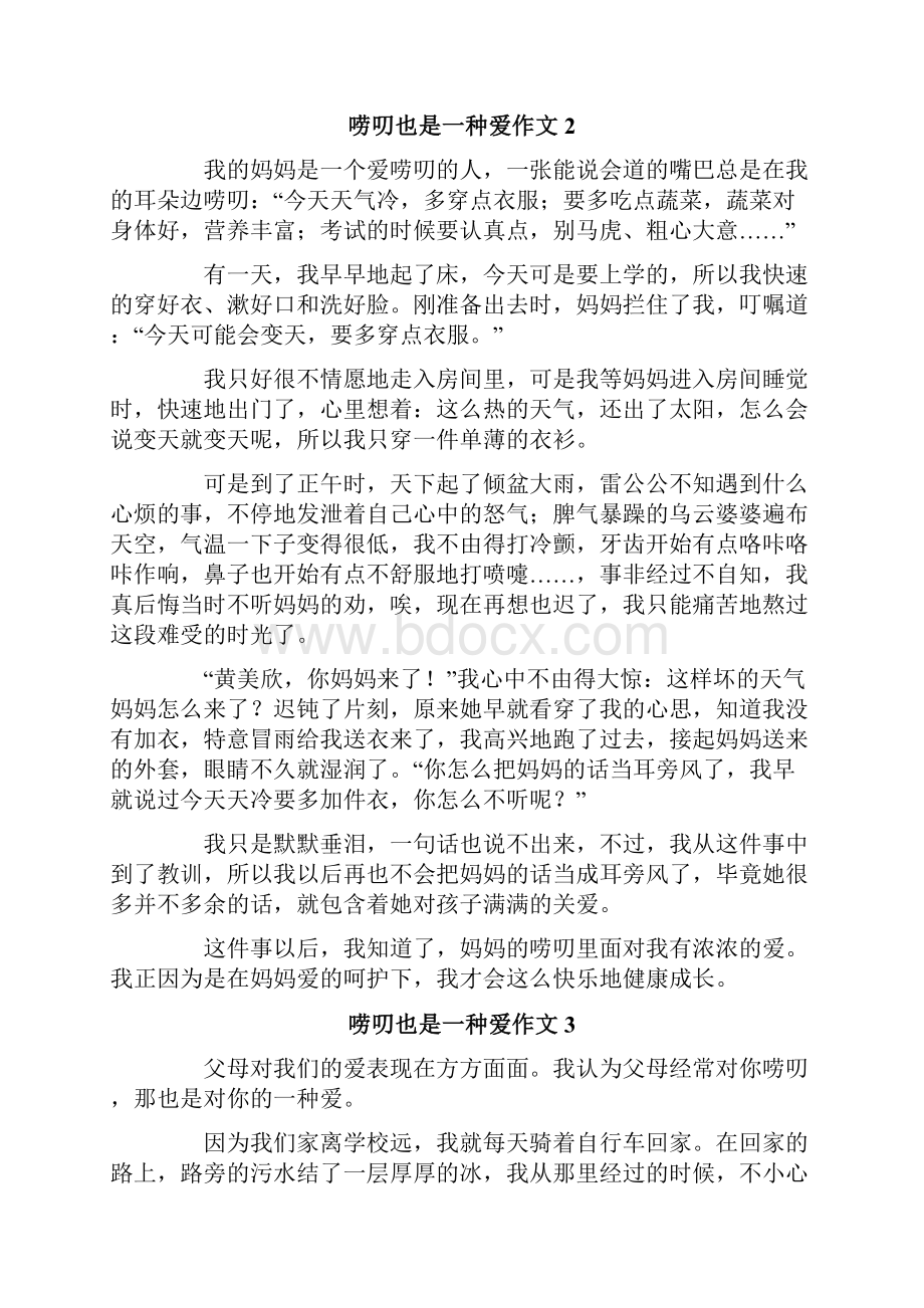 唠叨也是一种爱作文15篇.docx_第2页