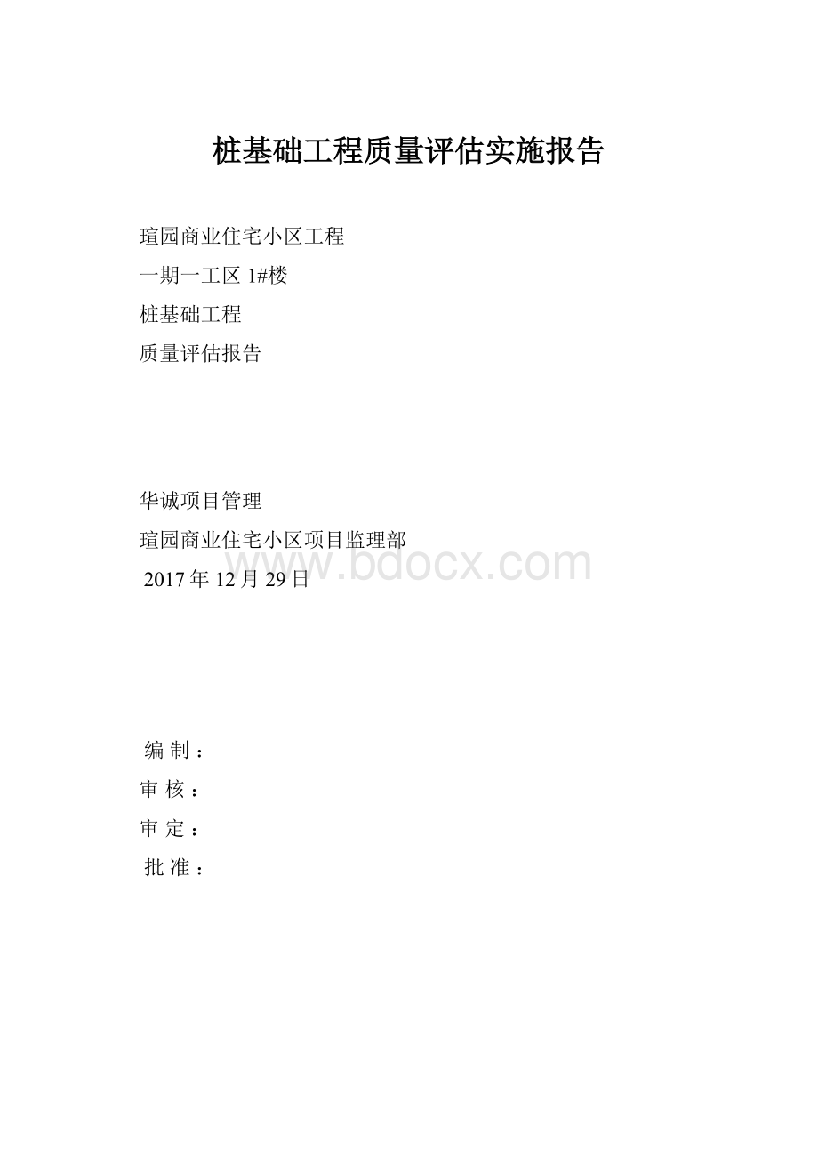 桩基础工程质量评估实施报告.docx