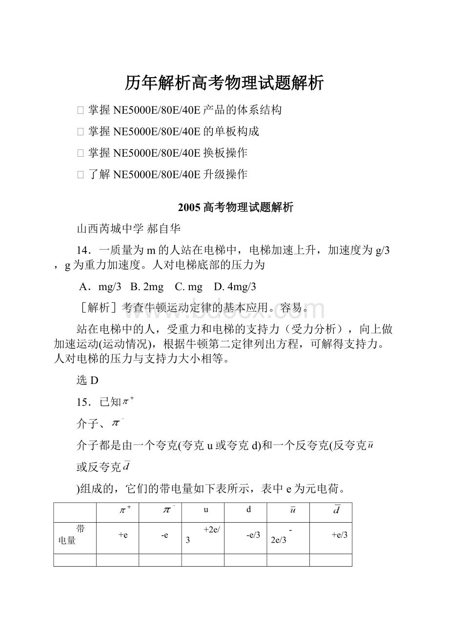 历年解析高考物理试题解析.docx