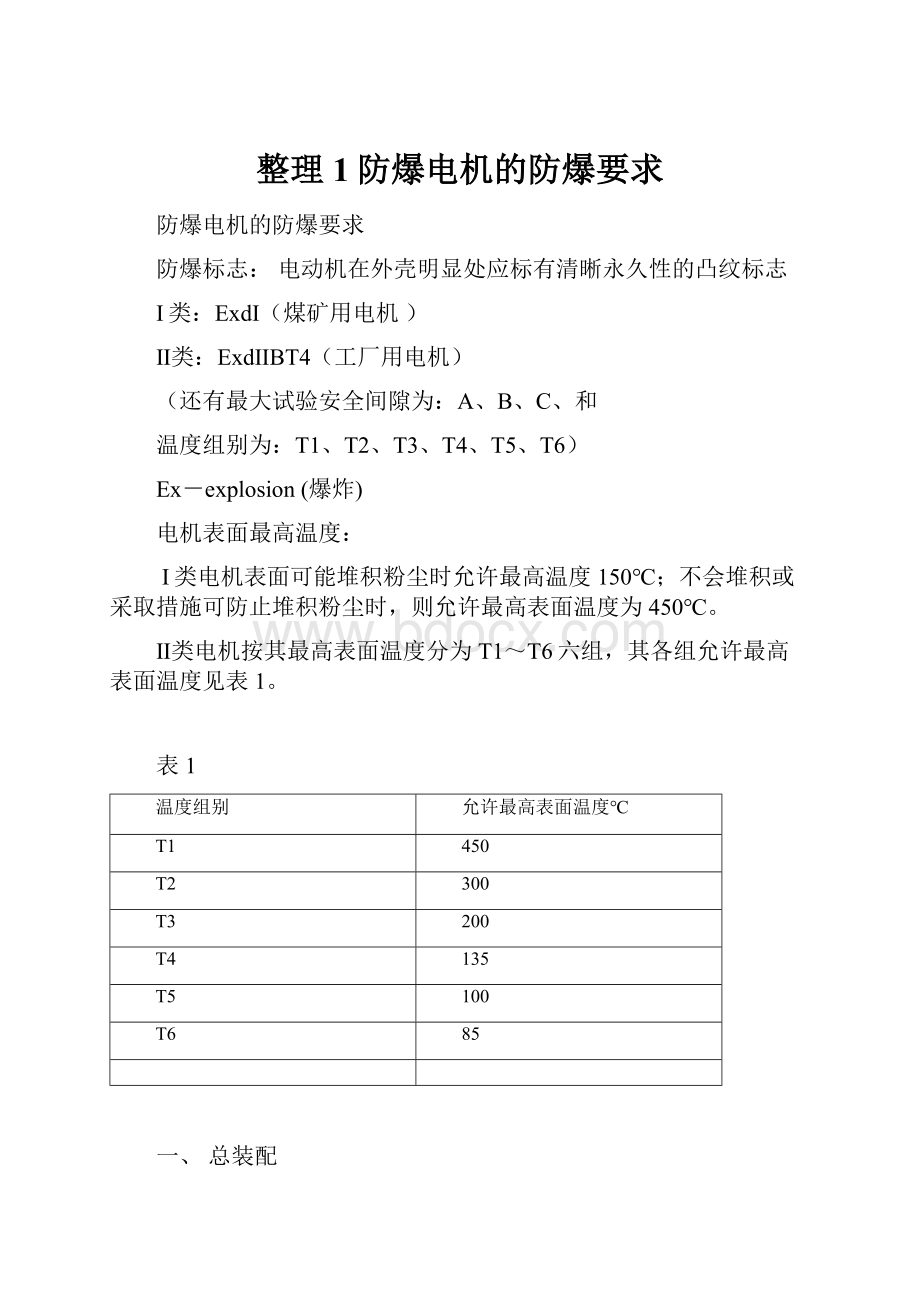 整理1防爆电机的防爆要求.docx_第1页