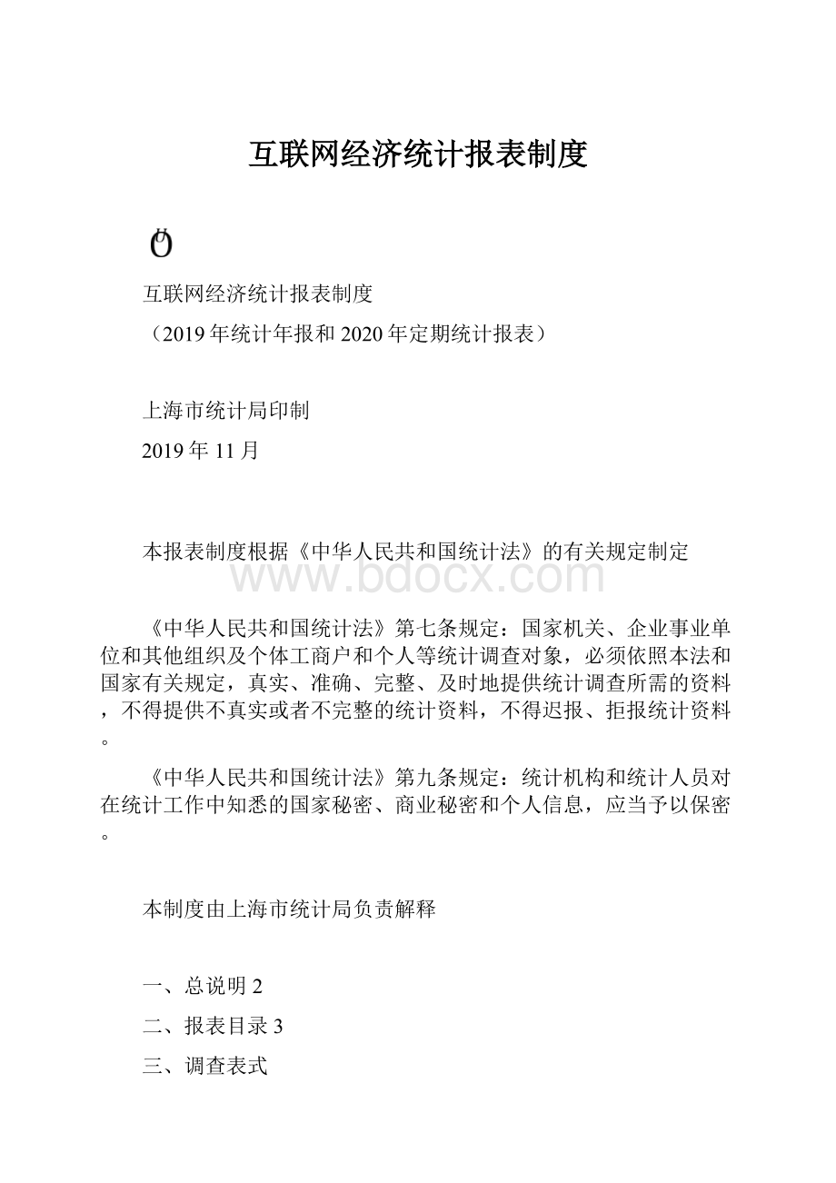 互联网经济统计报表制度.docx