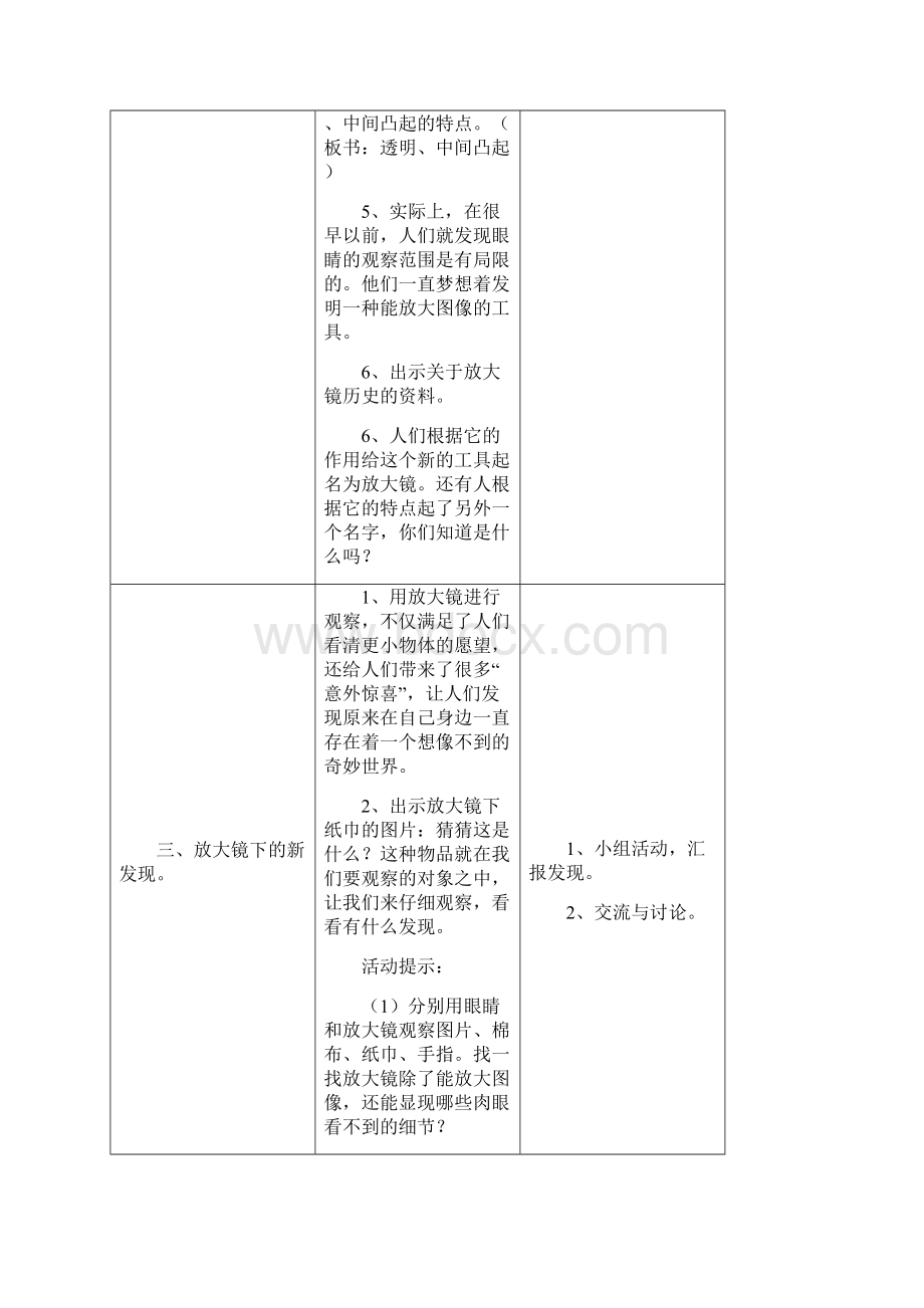 教科版小学科学六年级下册《放大镜》优质课教案说课稿附教学反思.docx_第3页