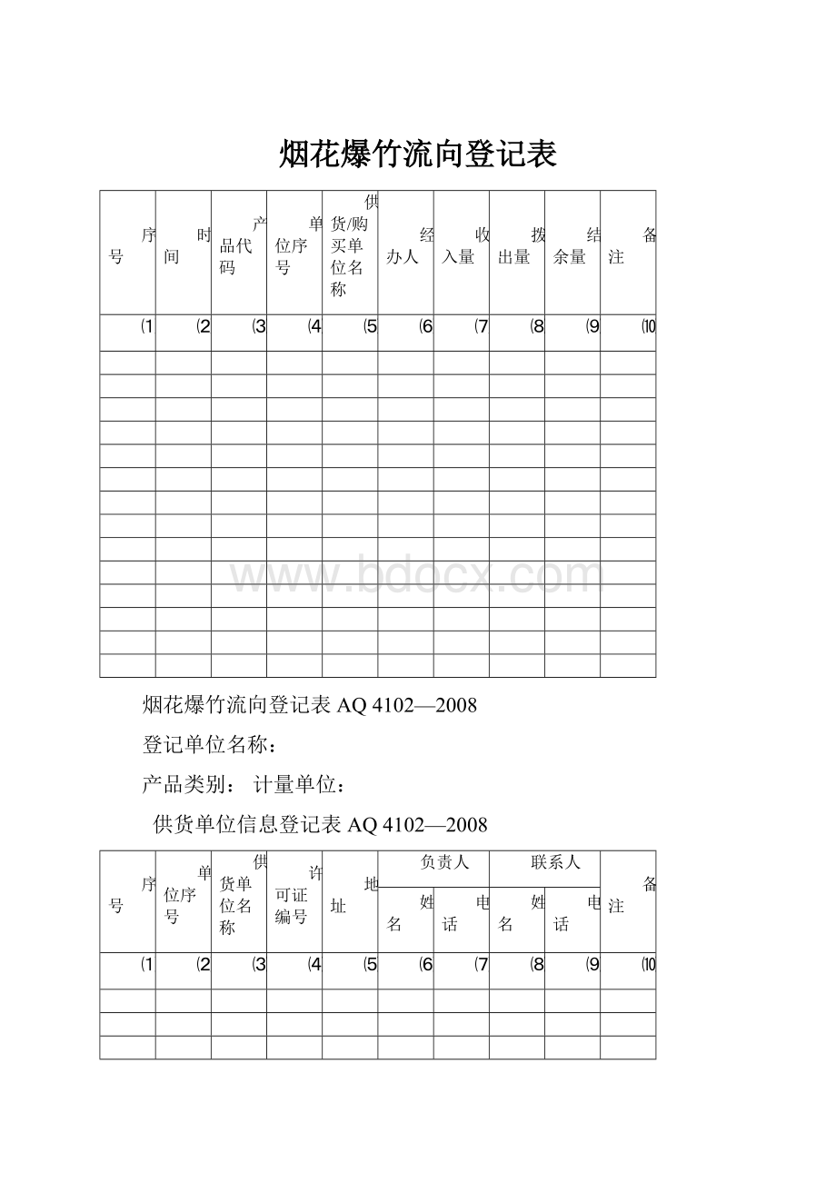 烟花爆竹流向登记表.docx