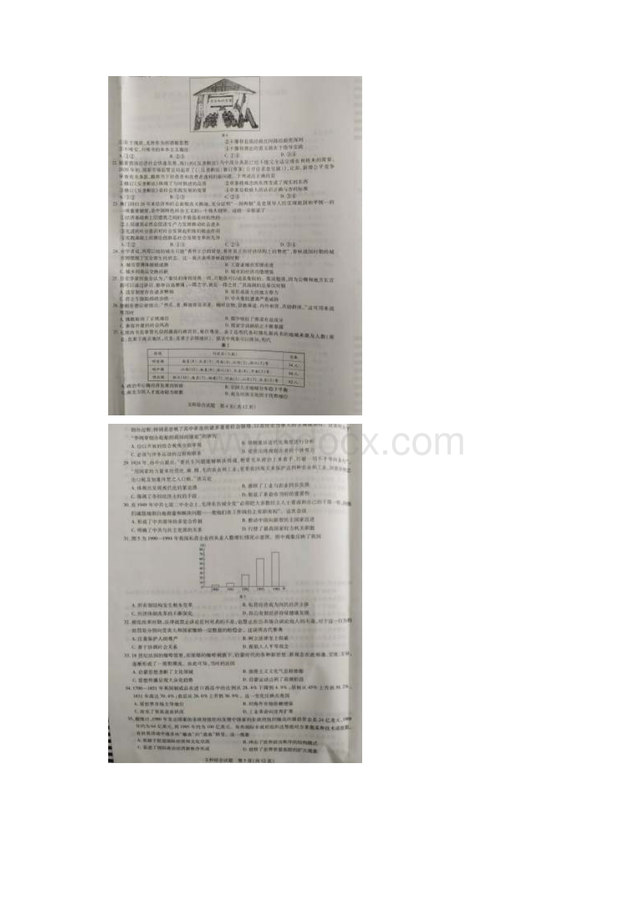 濮阳一模 河南省濮阳市届高三毕业班第一次模拟考试文科综合试题含答案.docx_第3页