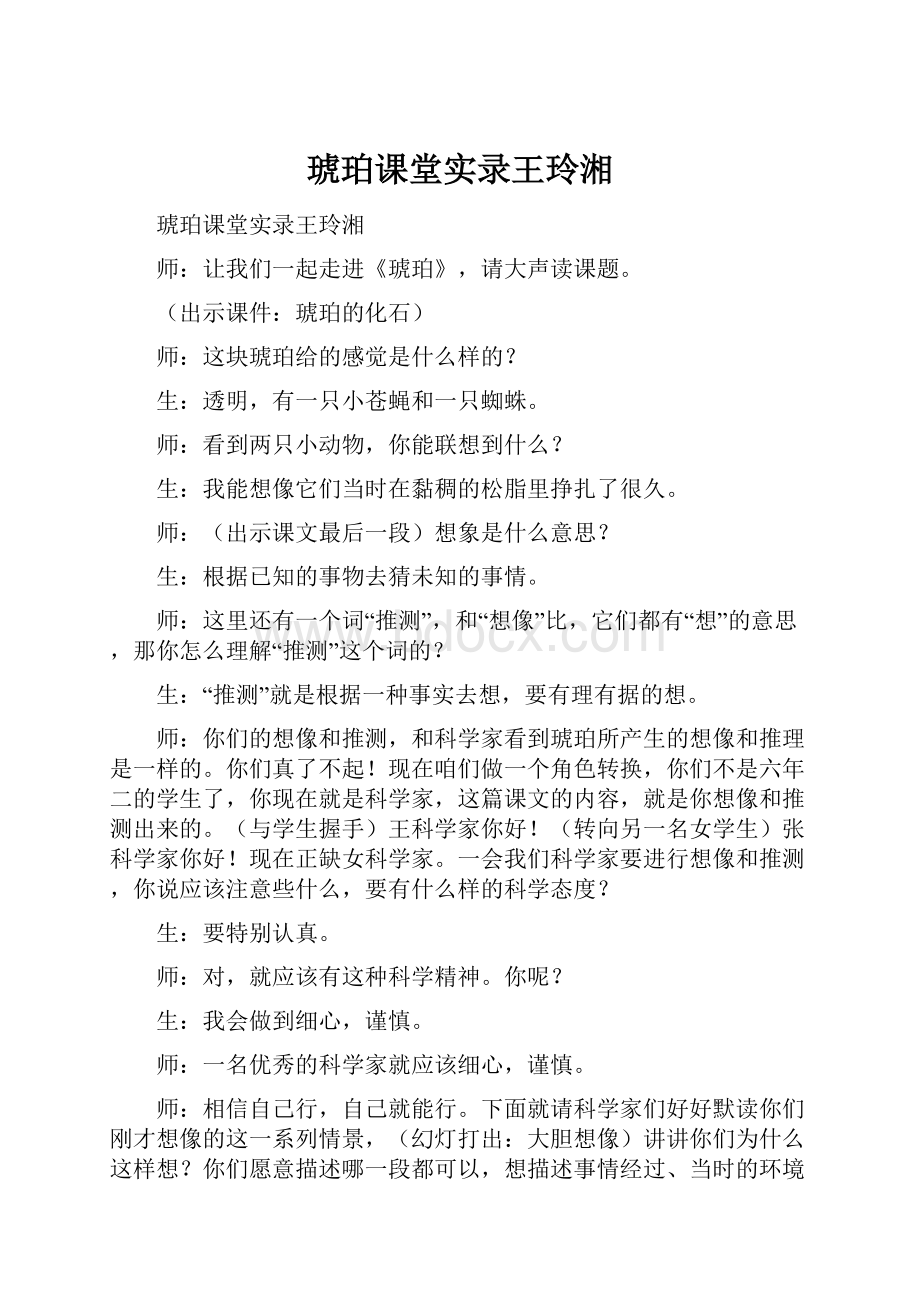 琥珀课堂实录王玲湘.docx_第1页