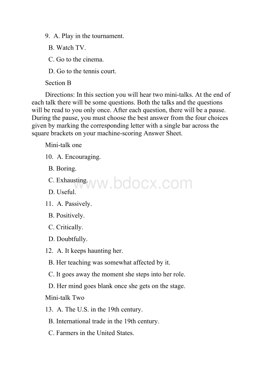 电子科技大学研究生入学英语分级考试Placement Test 精彩试题 Final.docx_第3页