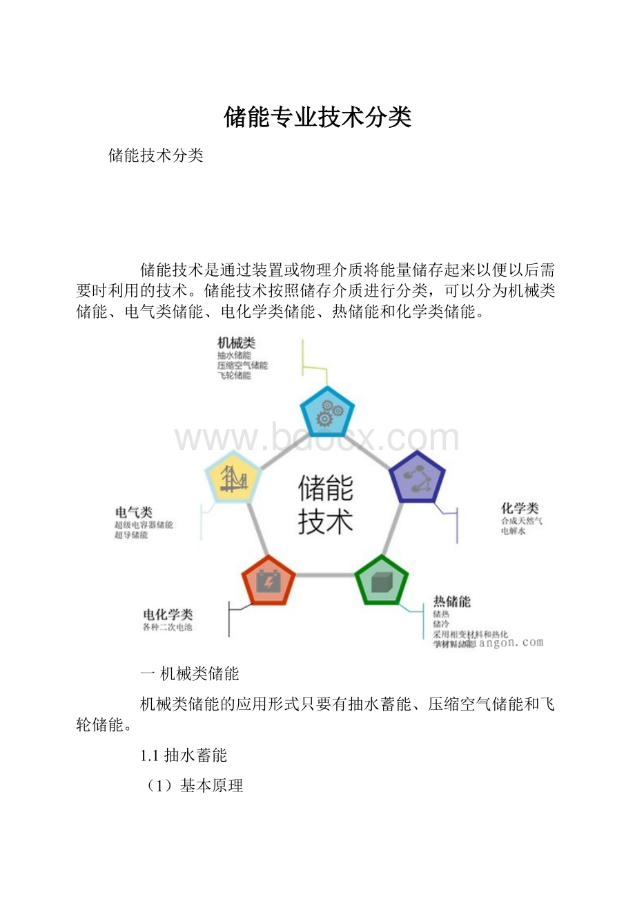 储能专业技术分类.docx_第1页