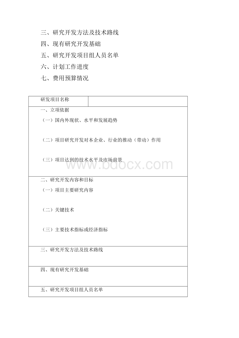 企业内部设计研究开发项目立项书框架模板.docx_第2页