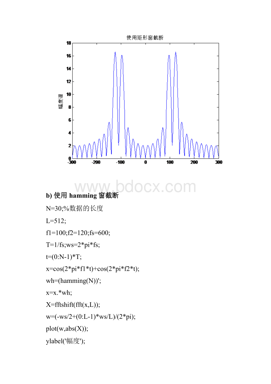 数字信号处理实验DFT分析连续信号频谱.docx_第3页