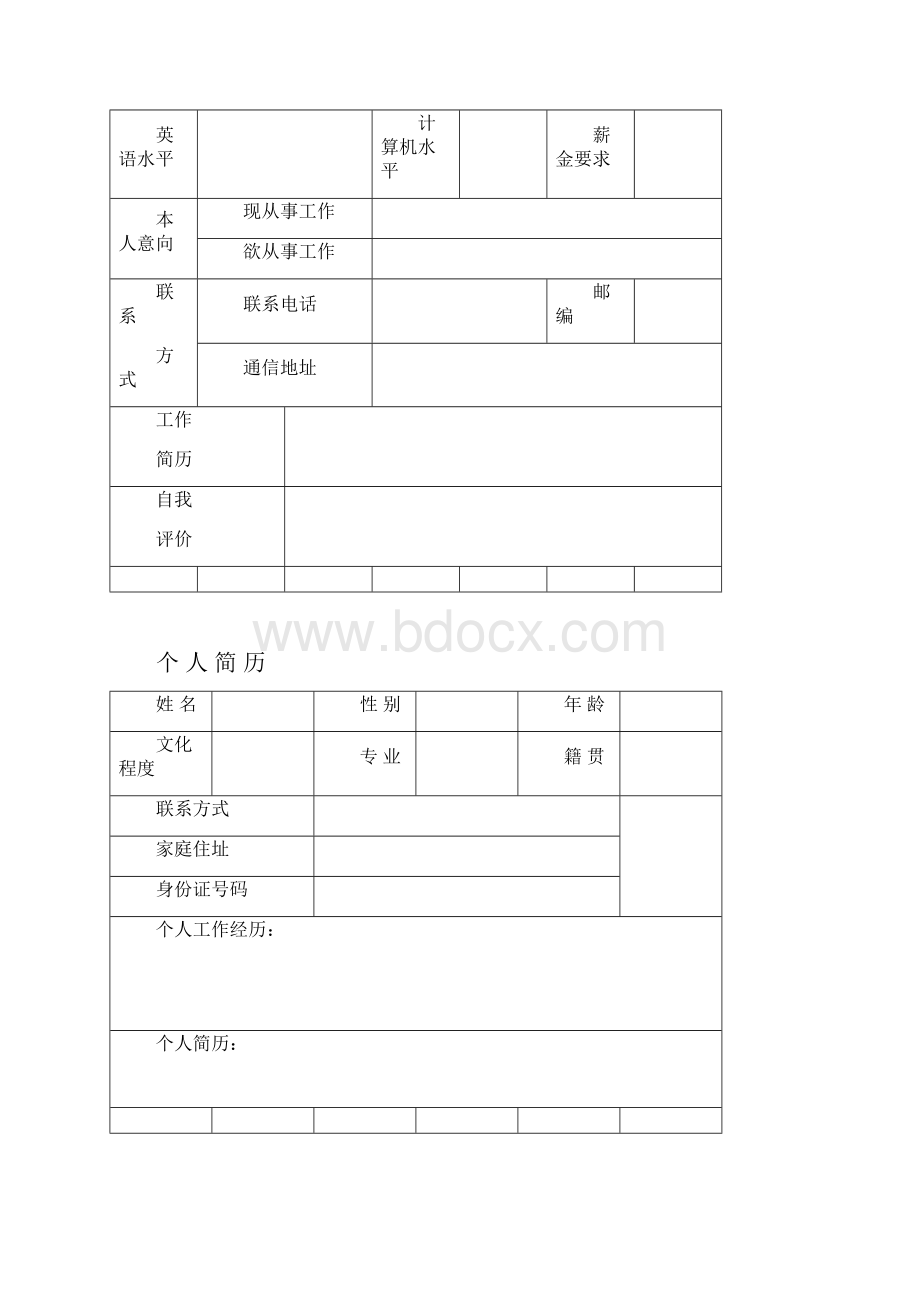 个人简历模板可修改精选版.docx_第3页