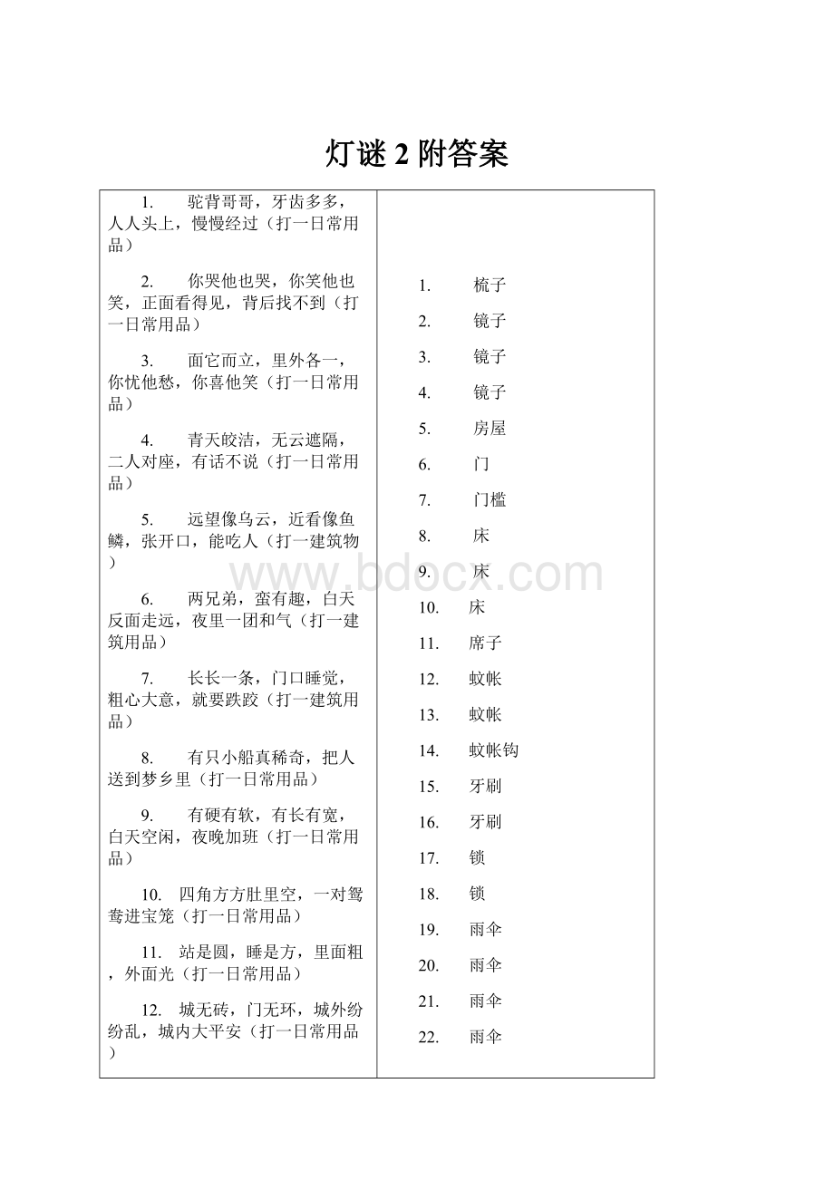 灯谜2附答案.docx