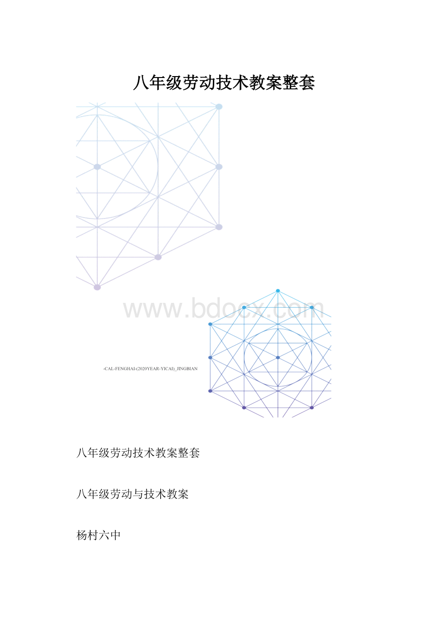 八年级劳动技术教案整套.docx