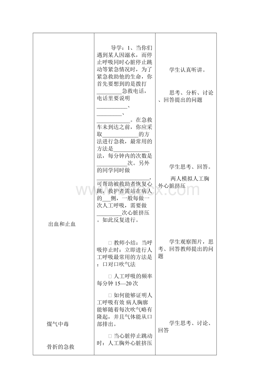 初中生物用药急救教学设计学情分析教材分析课后反思.docx_第3页